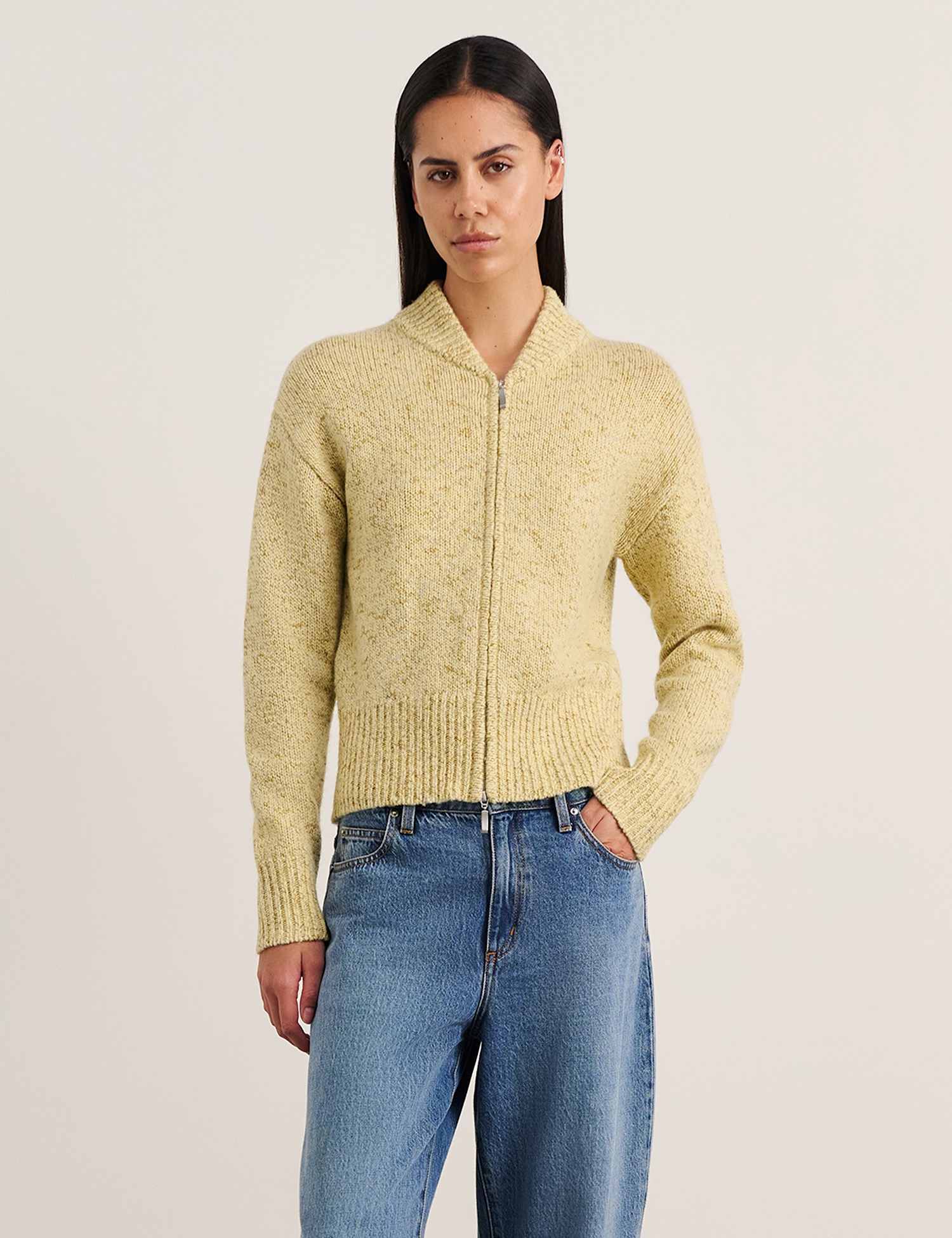 Jag Wool Rich Fleece Jacket Yellow