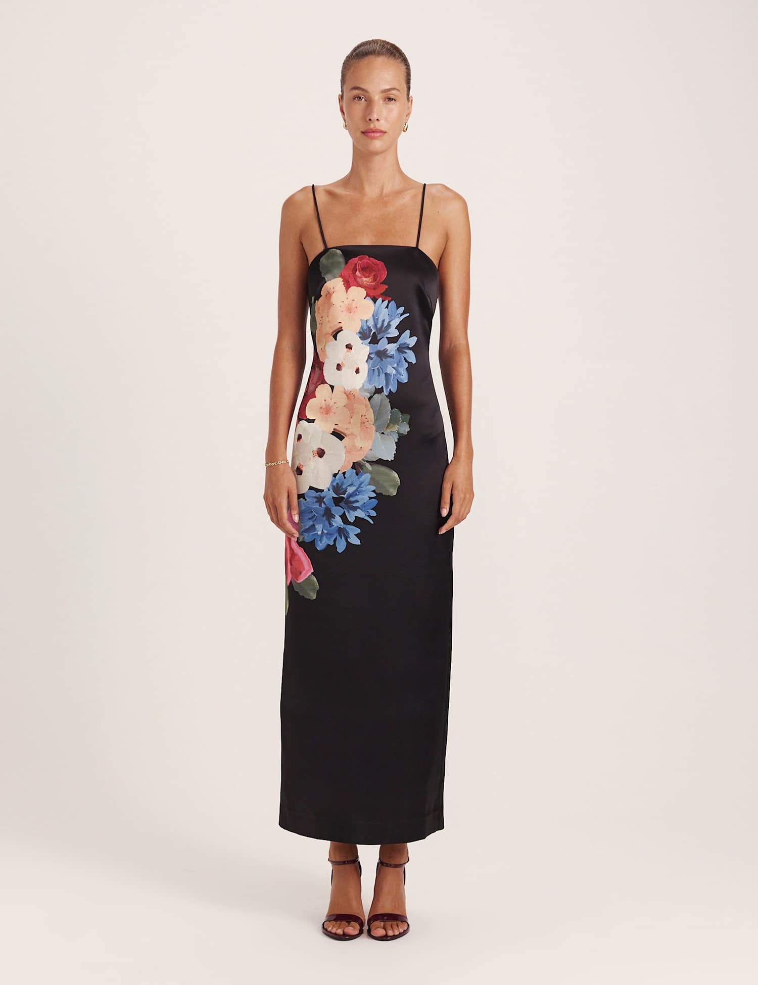 SABA Floral Square Neck Maxi Dress Multi