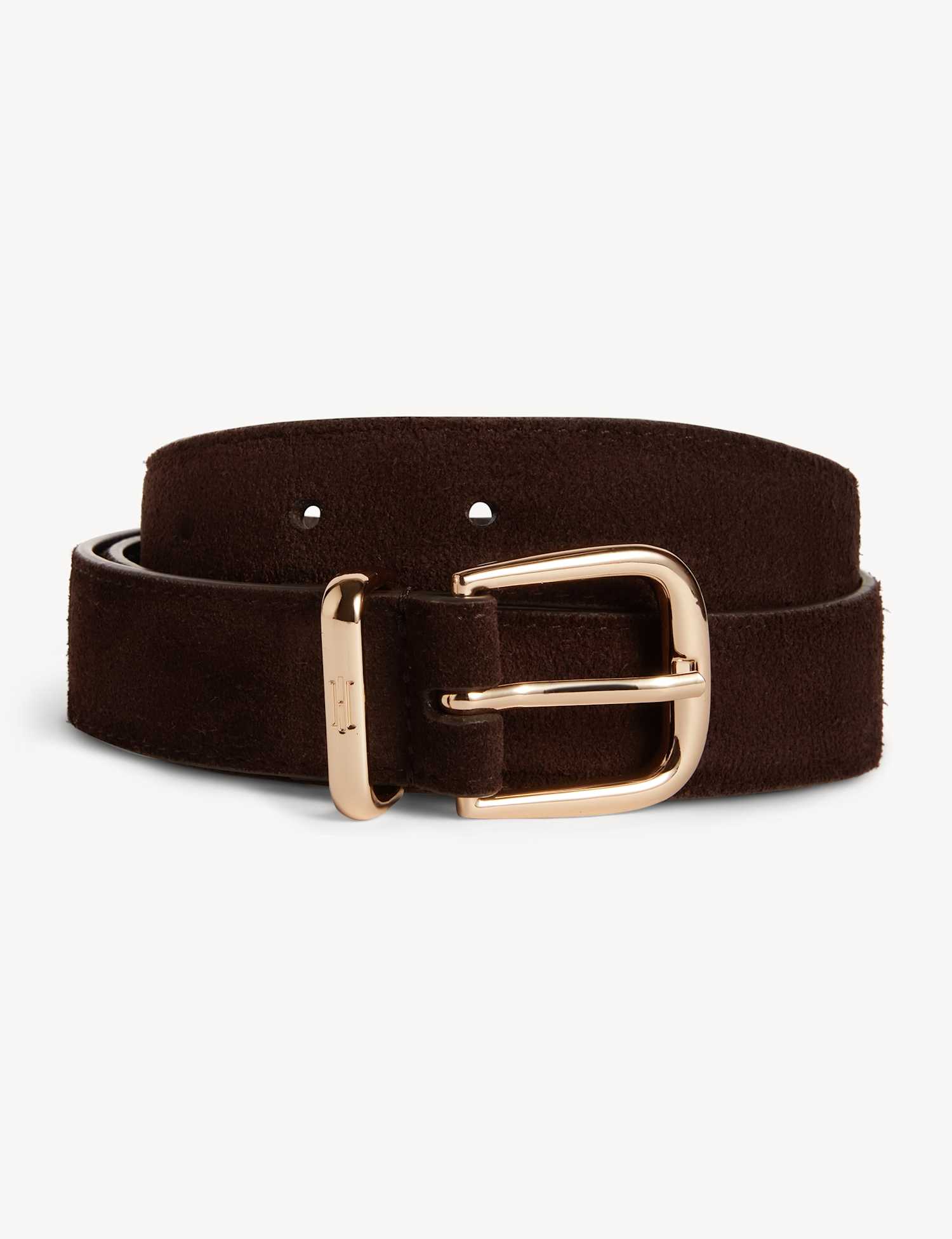 HOBBS Suede Buckle Belt Brown