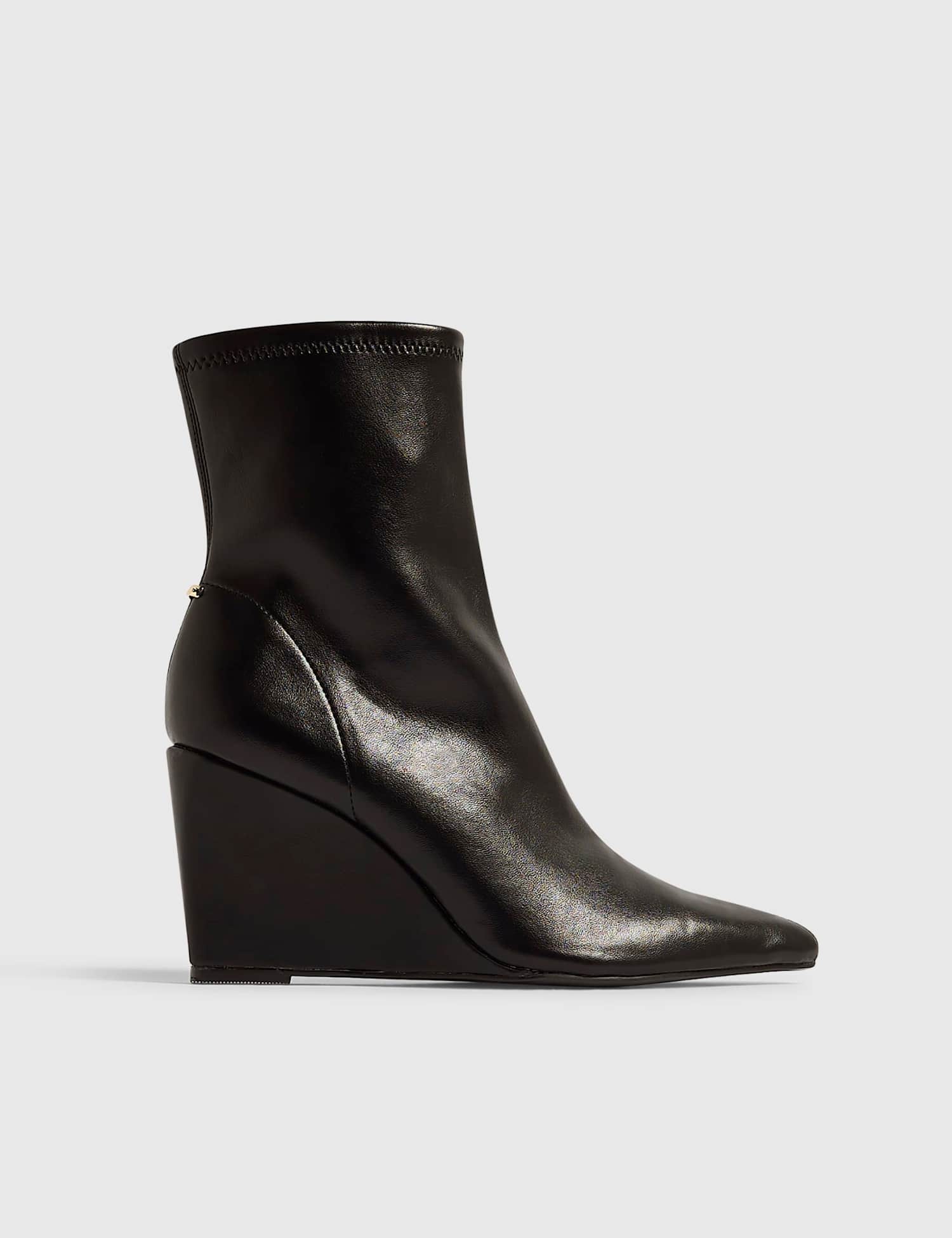 River Island Wedge Ankle Boots Black