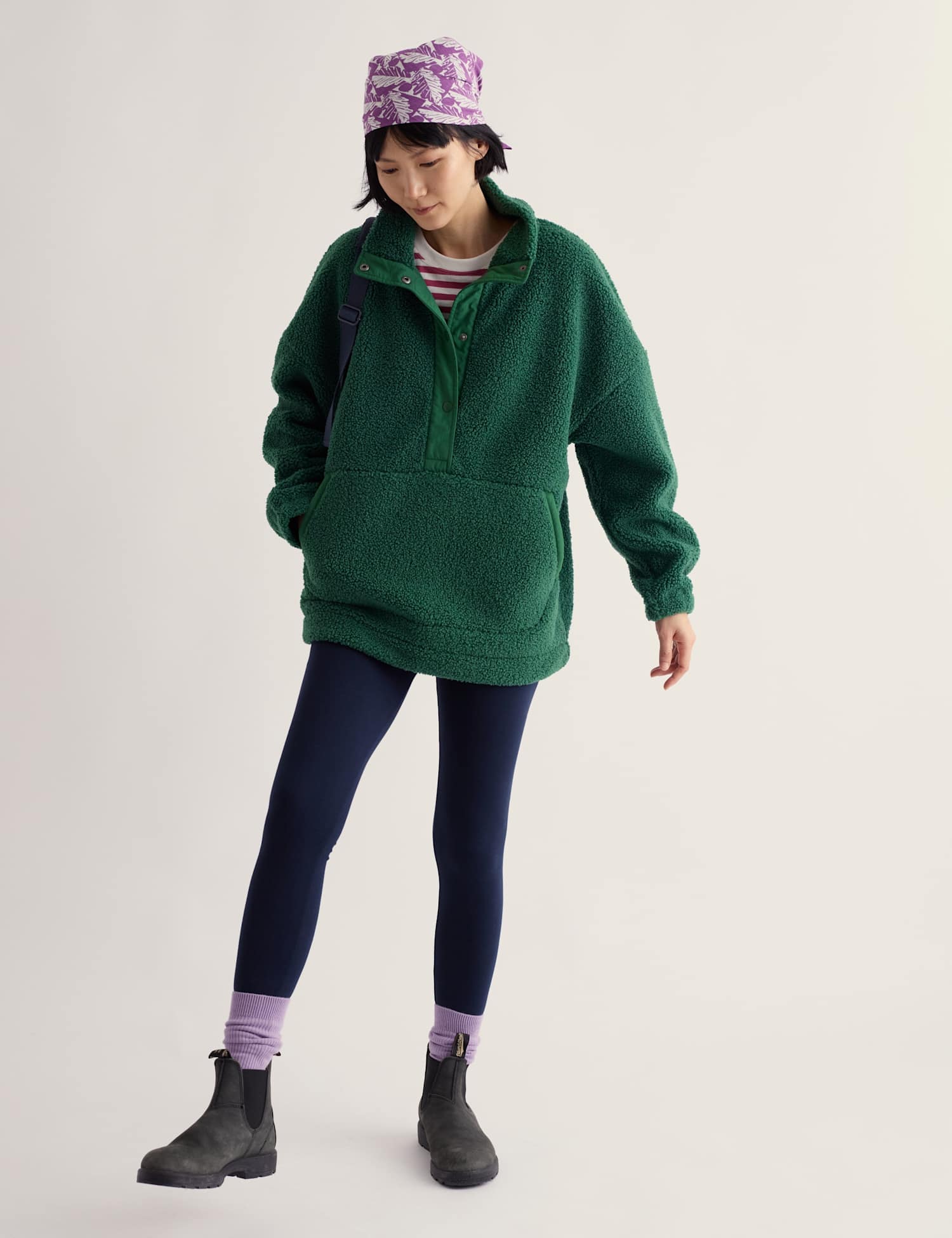 Seasalt Cornwall Oversized High Neck Jacket Dark Green