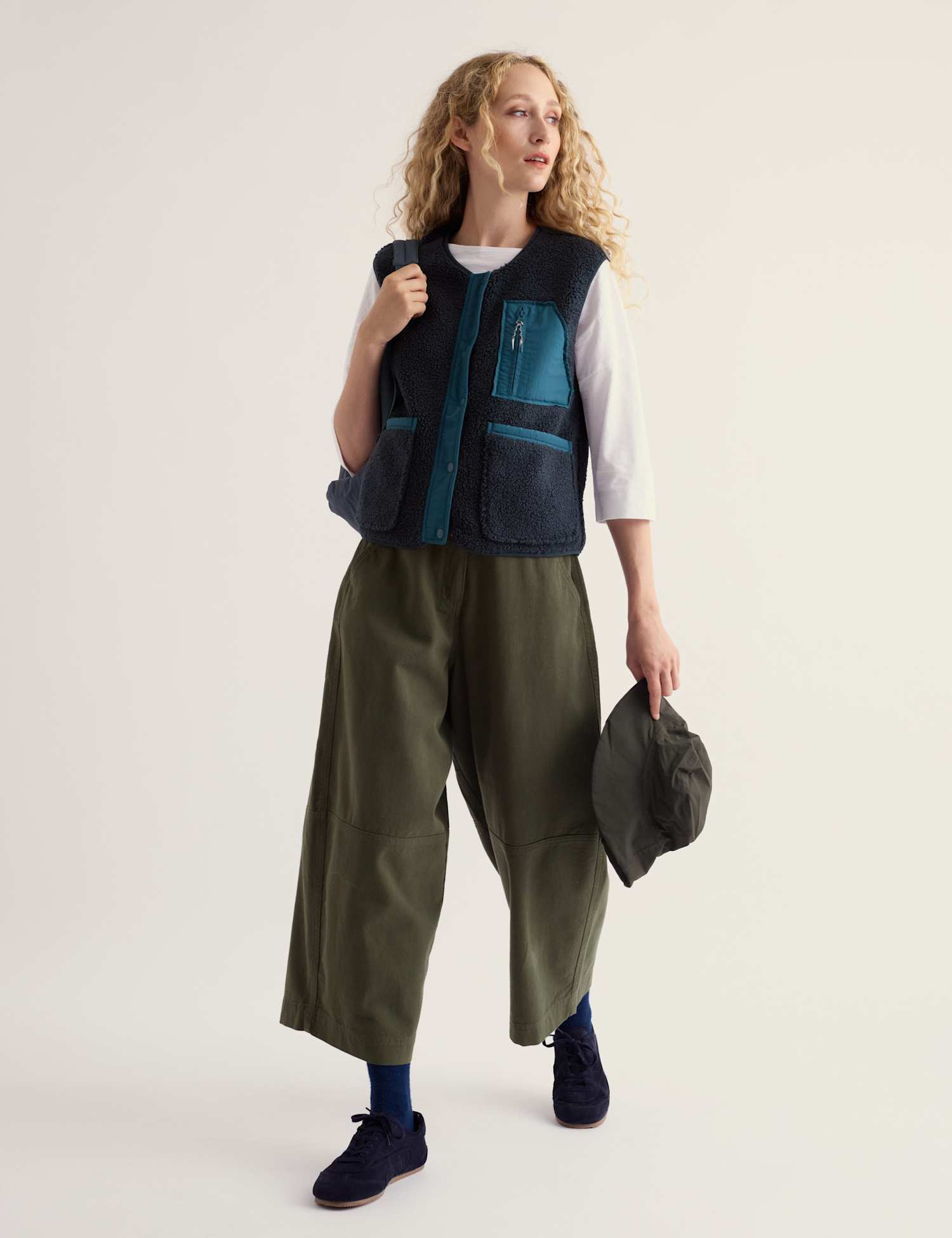 Seasalt Cornwall Relaxed Fleece Gilet Navy