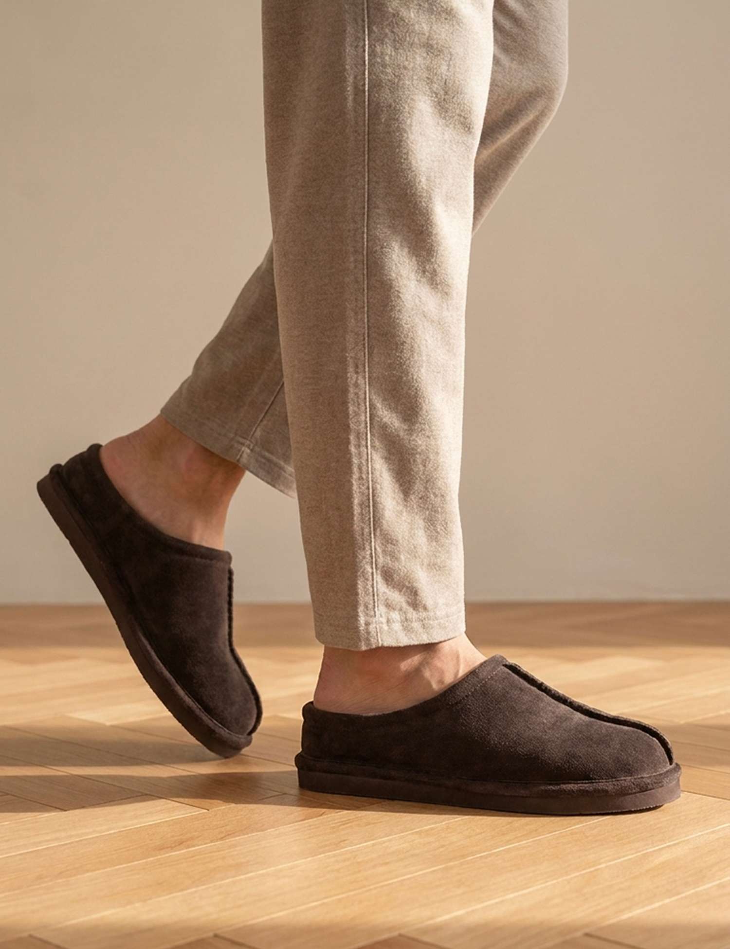 Jones Bootmaker Leather Mule Slippers Brown