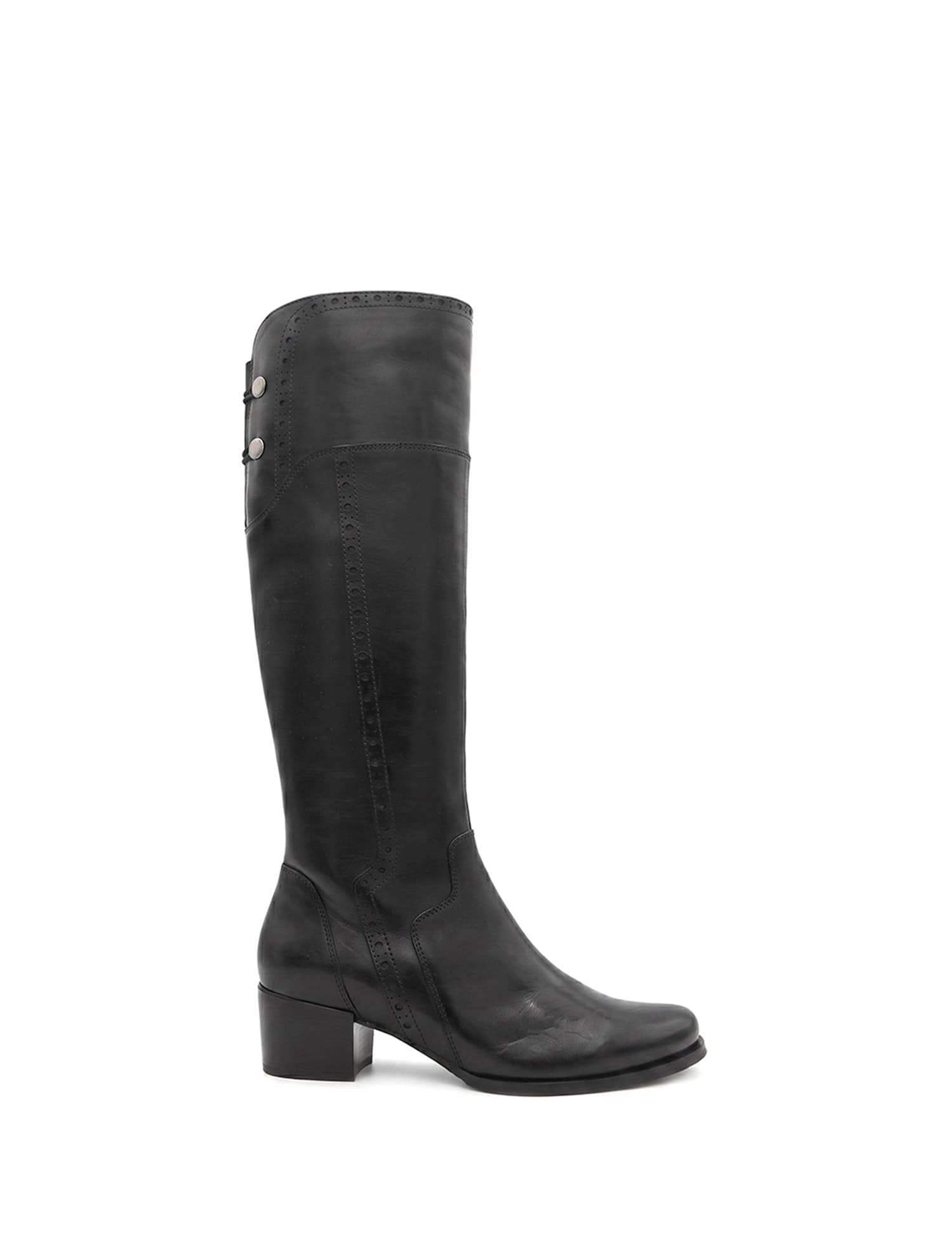 Jones Bootmaker Leather Extra Small Calf Fit Knee High Boots Black