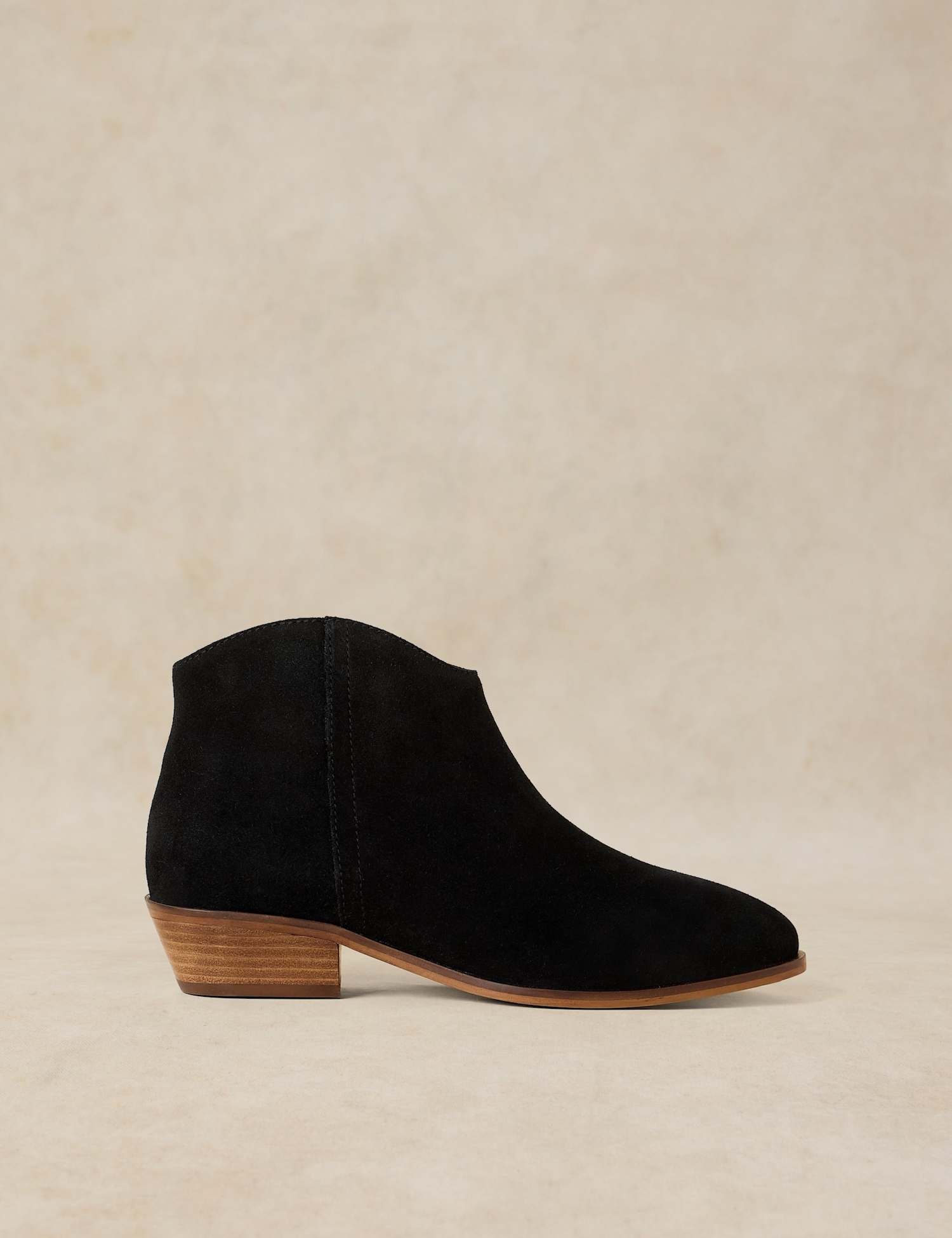 White Stuff Suede Ankle Boots Black