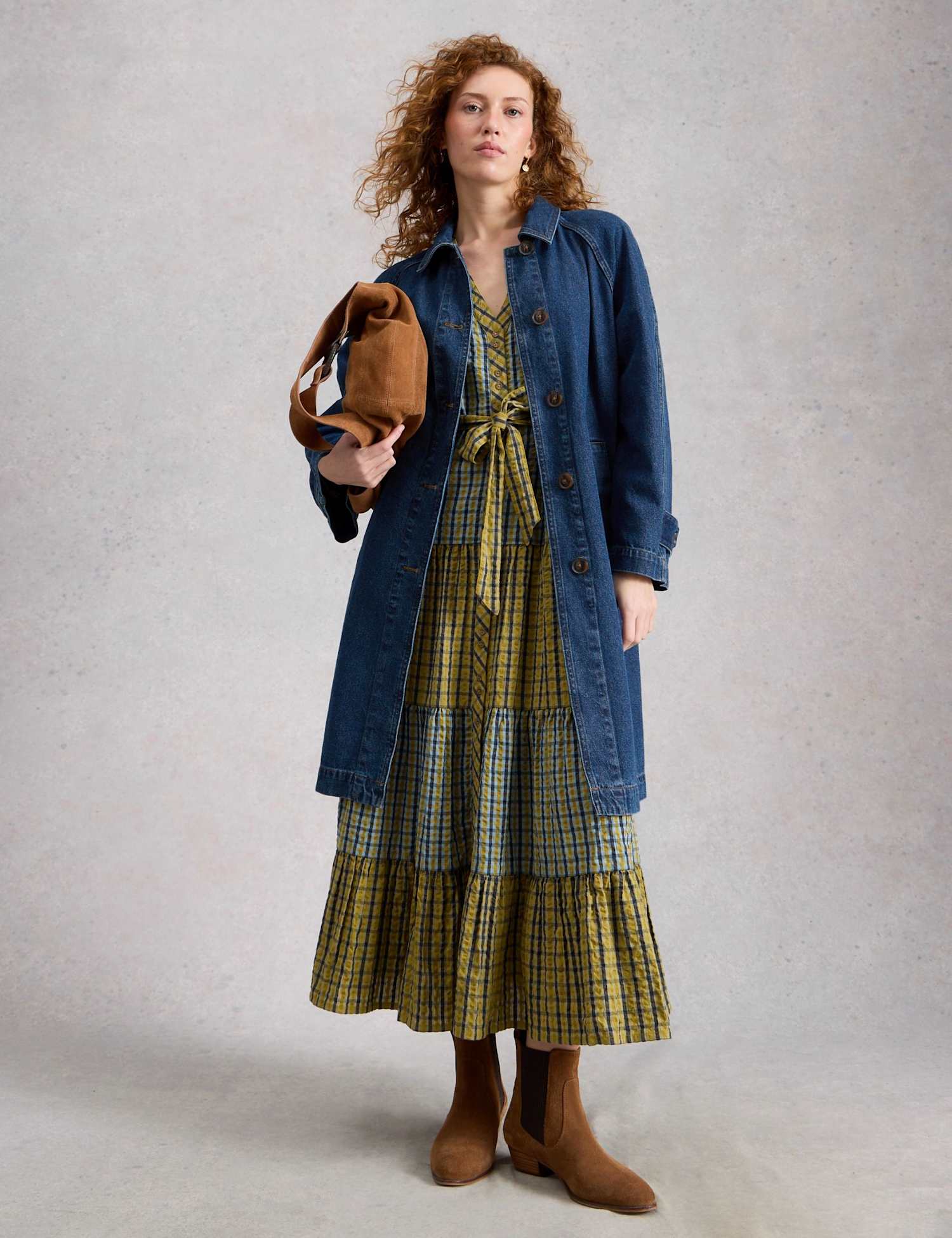 White Stuff Oakleigh Denim Coat Blue Denim
