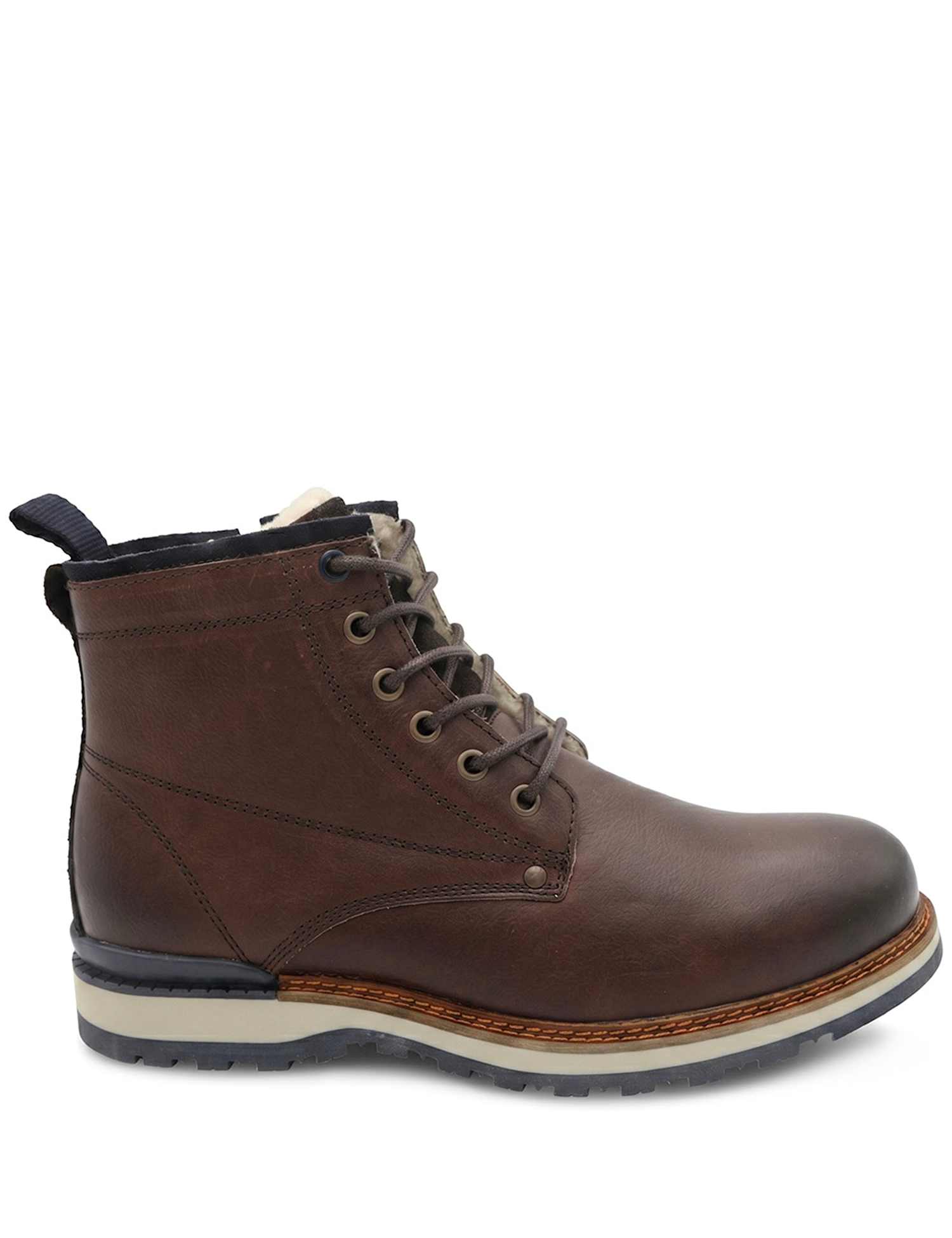 Jones Bootmaker Wide Fit Leather Ankle Boots Brown