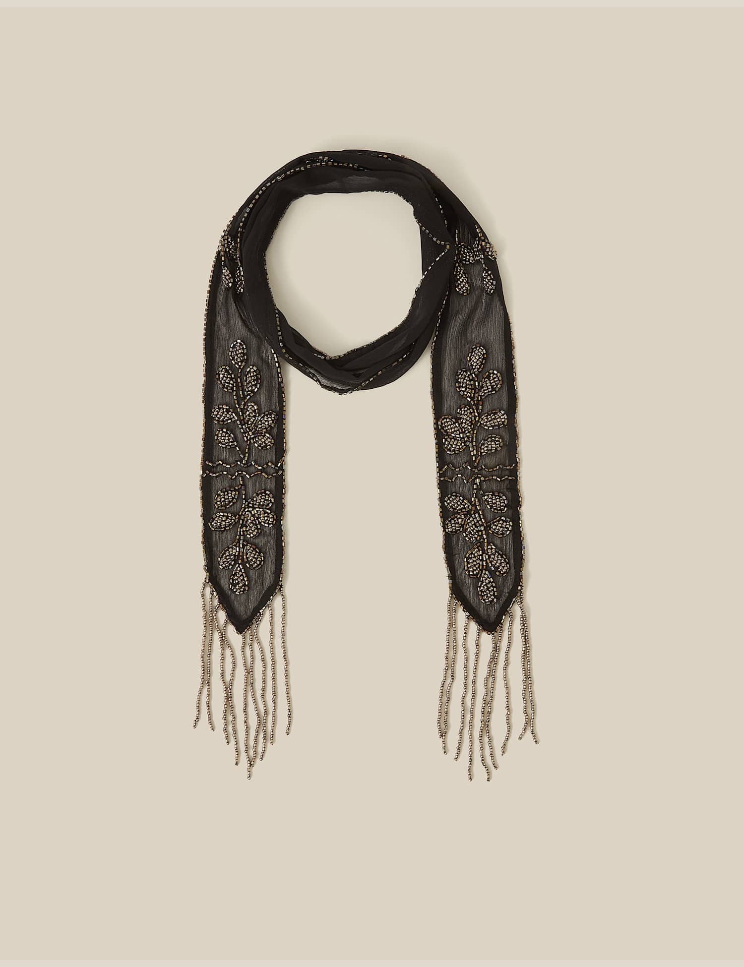 Monsoon Skinny Scarf Black Mix