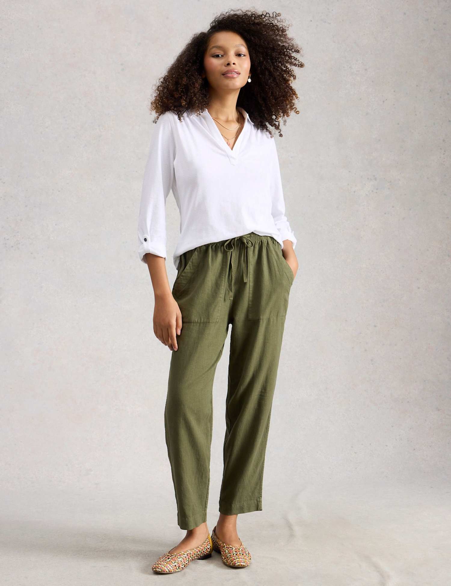 White Stuff Jersey Textured Shirt White