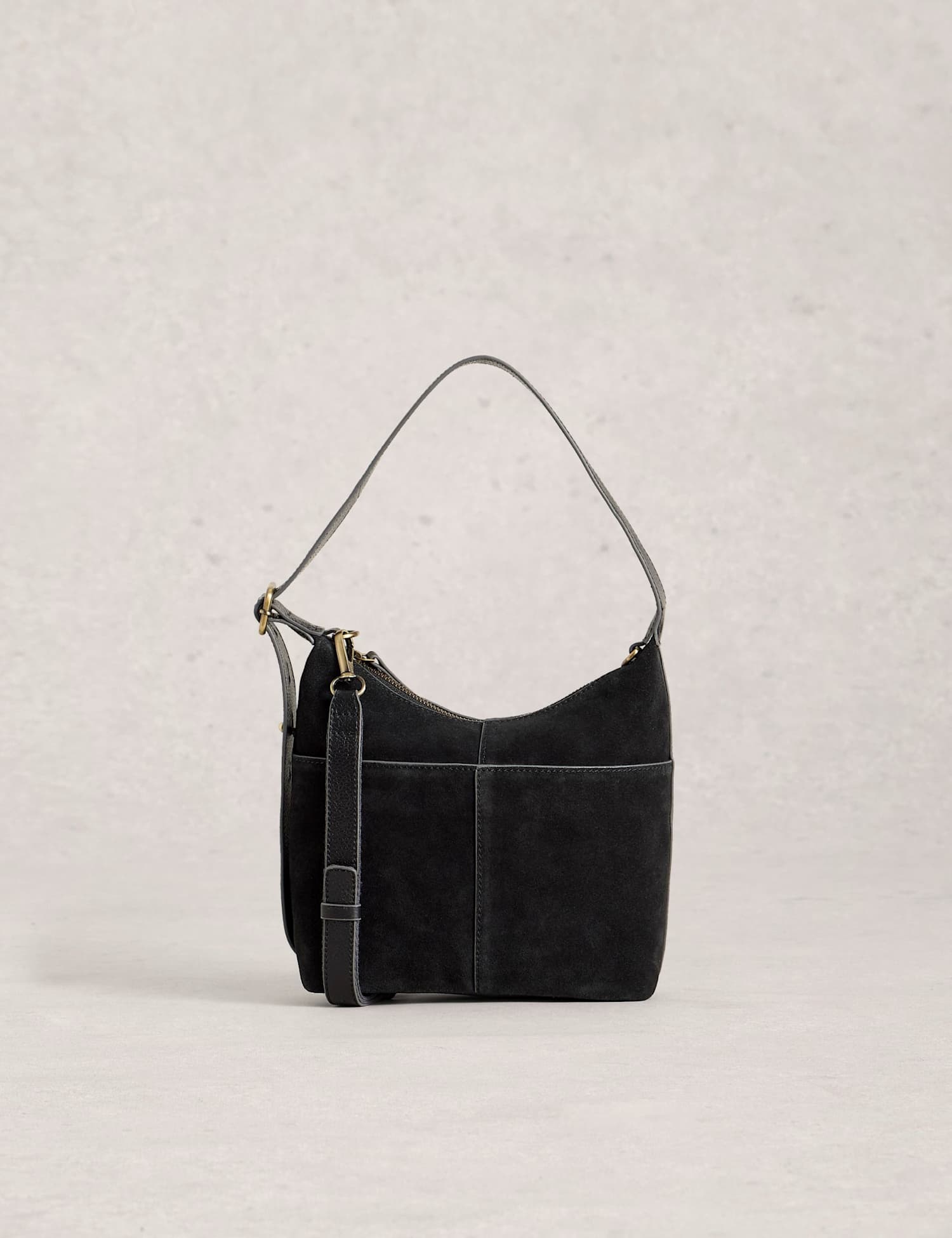 White Stuff Leather Cross Body Bag Black