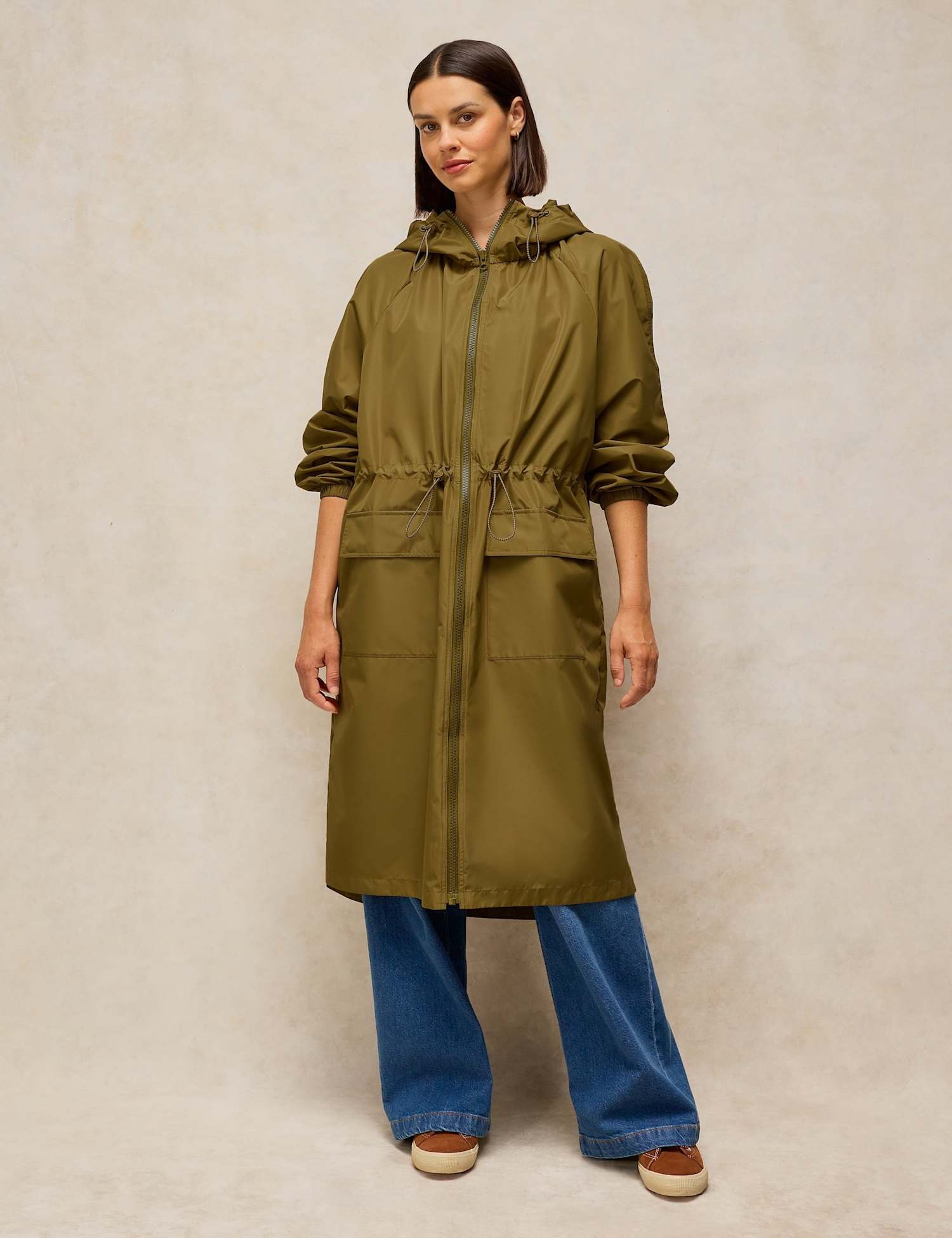 White Stuff Marielle Showerproof Hooded Coat Green