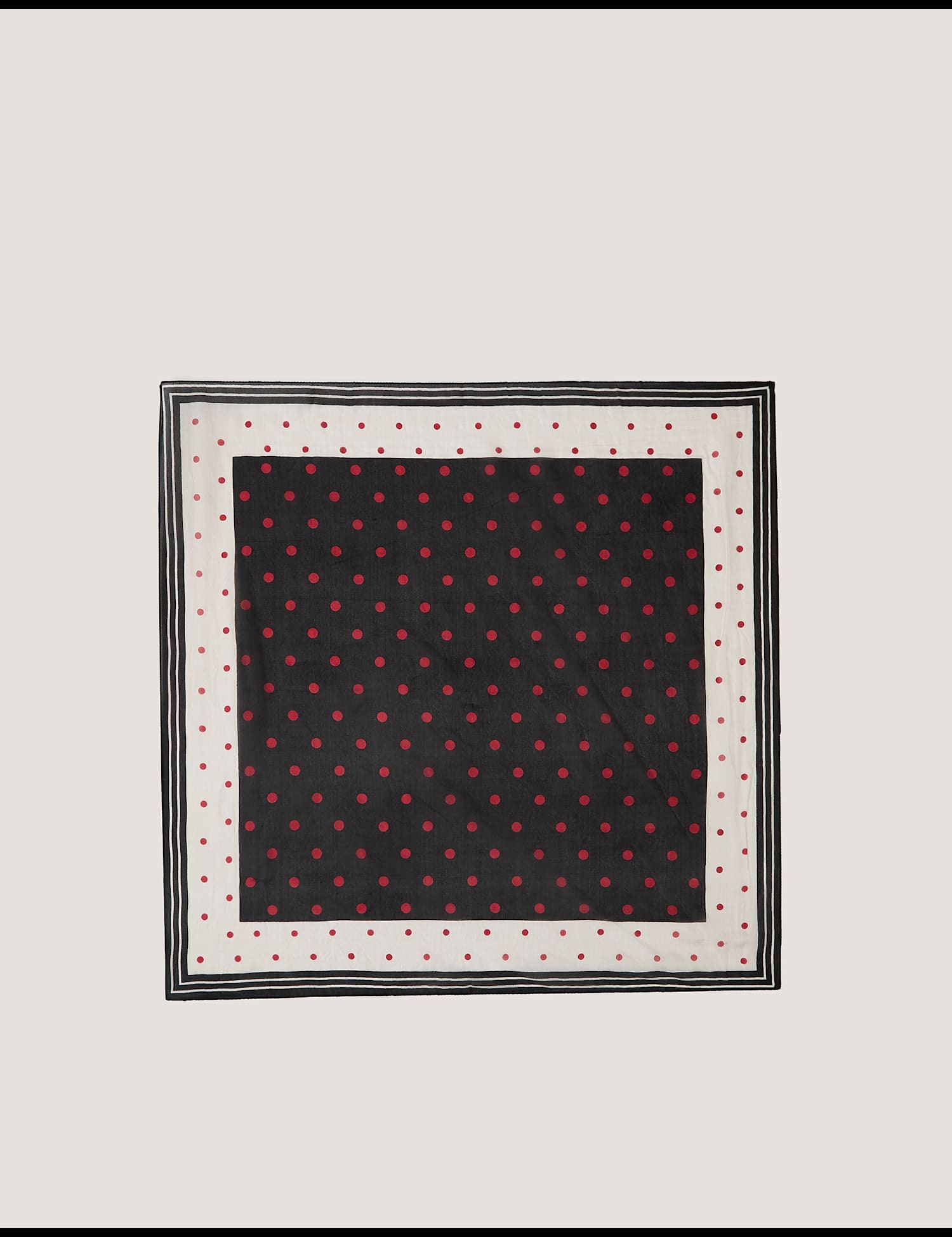 Monsoon Pure Silk Spot Square Scarf Navy Mix