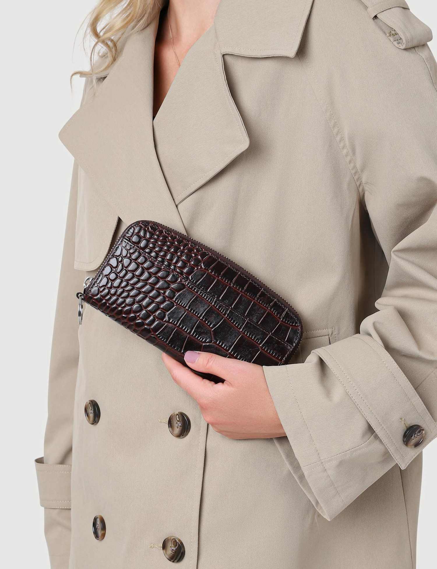 Jones Bootmaker Leather Purse Brown Mix