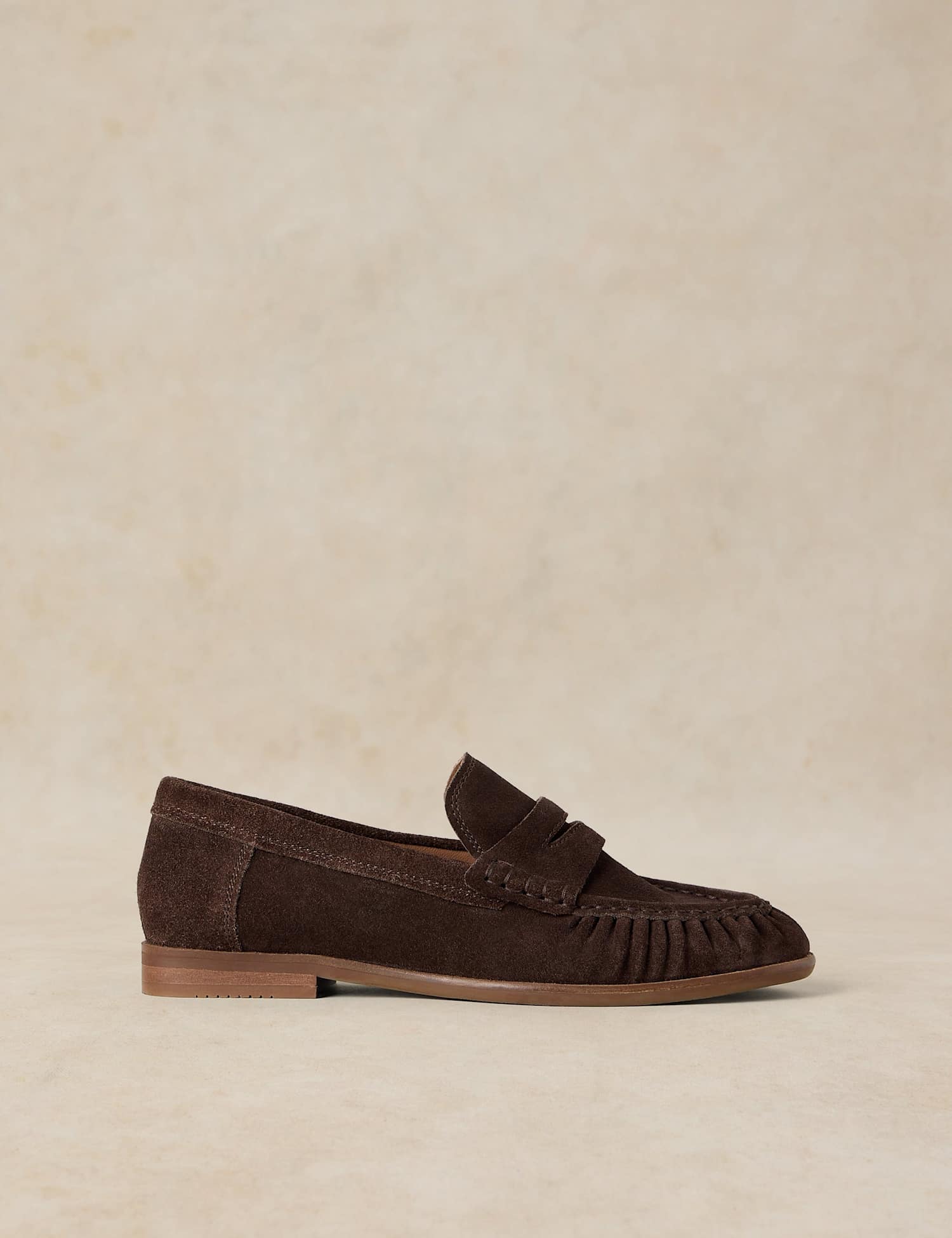 White Stuff Leather Slip On Loafers Brown