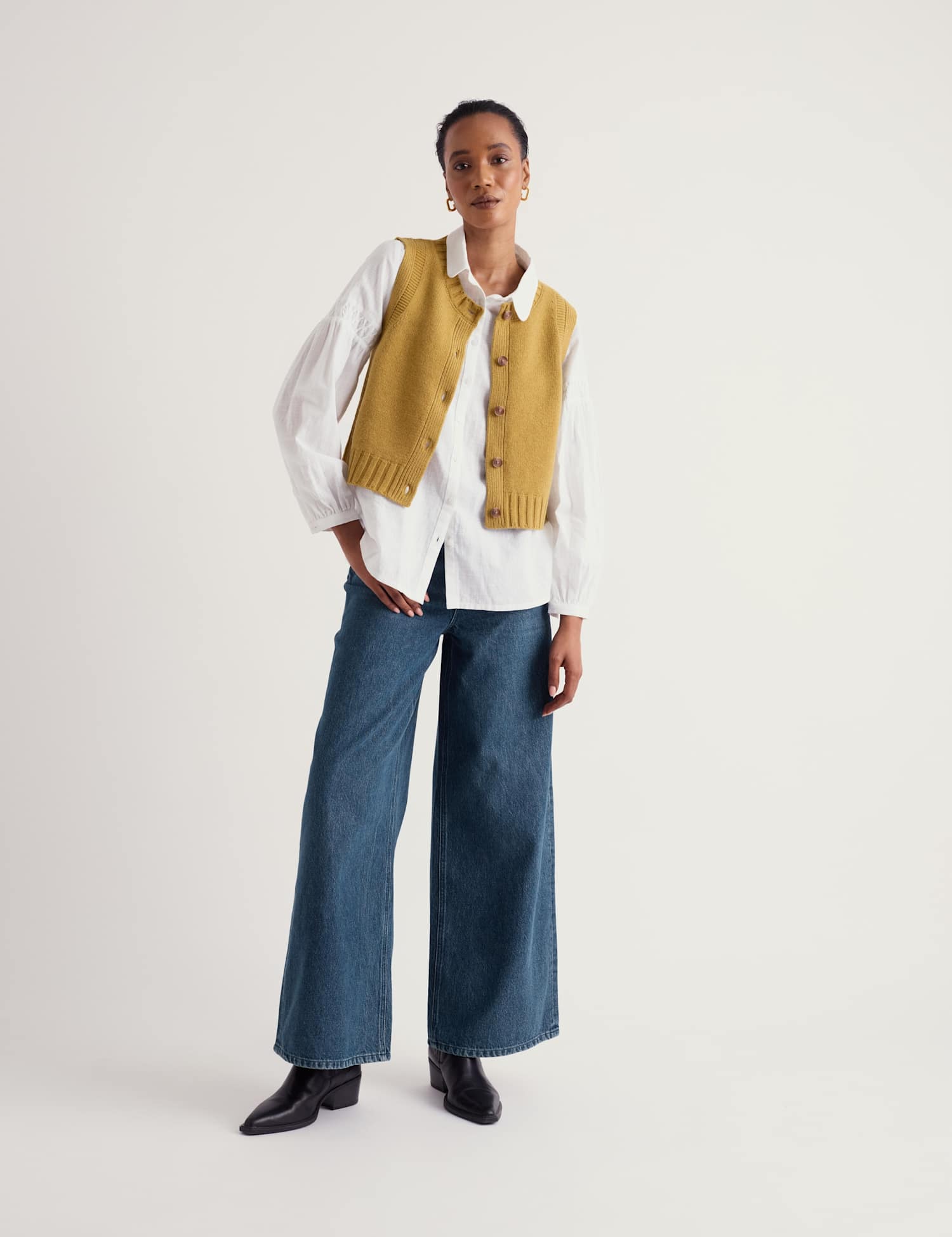 Seasalt Cornwall Pure Cotton Blouson Sleeve Relaxed Shirt White