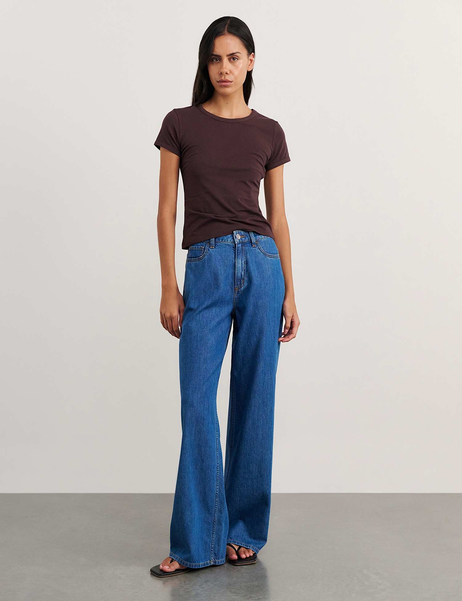 Jag Lyocell Blend Mid Rise Straight Leg Jeans Blue