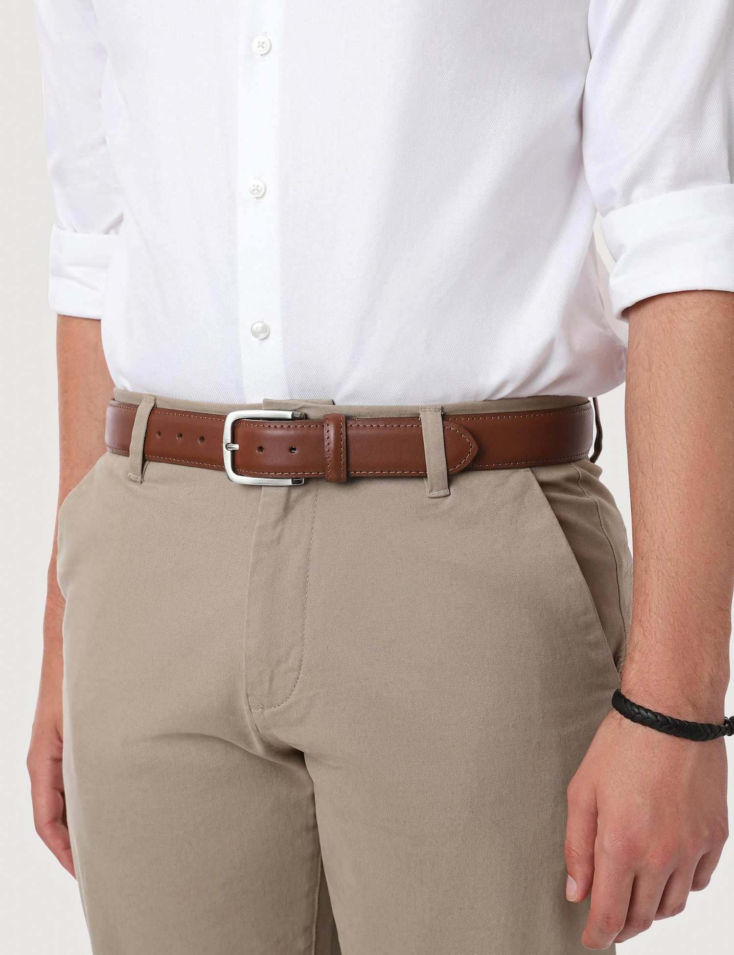 Jones Bootmaker Leather Belt Navy