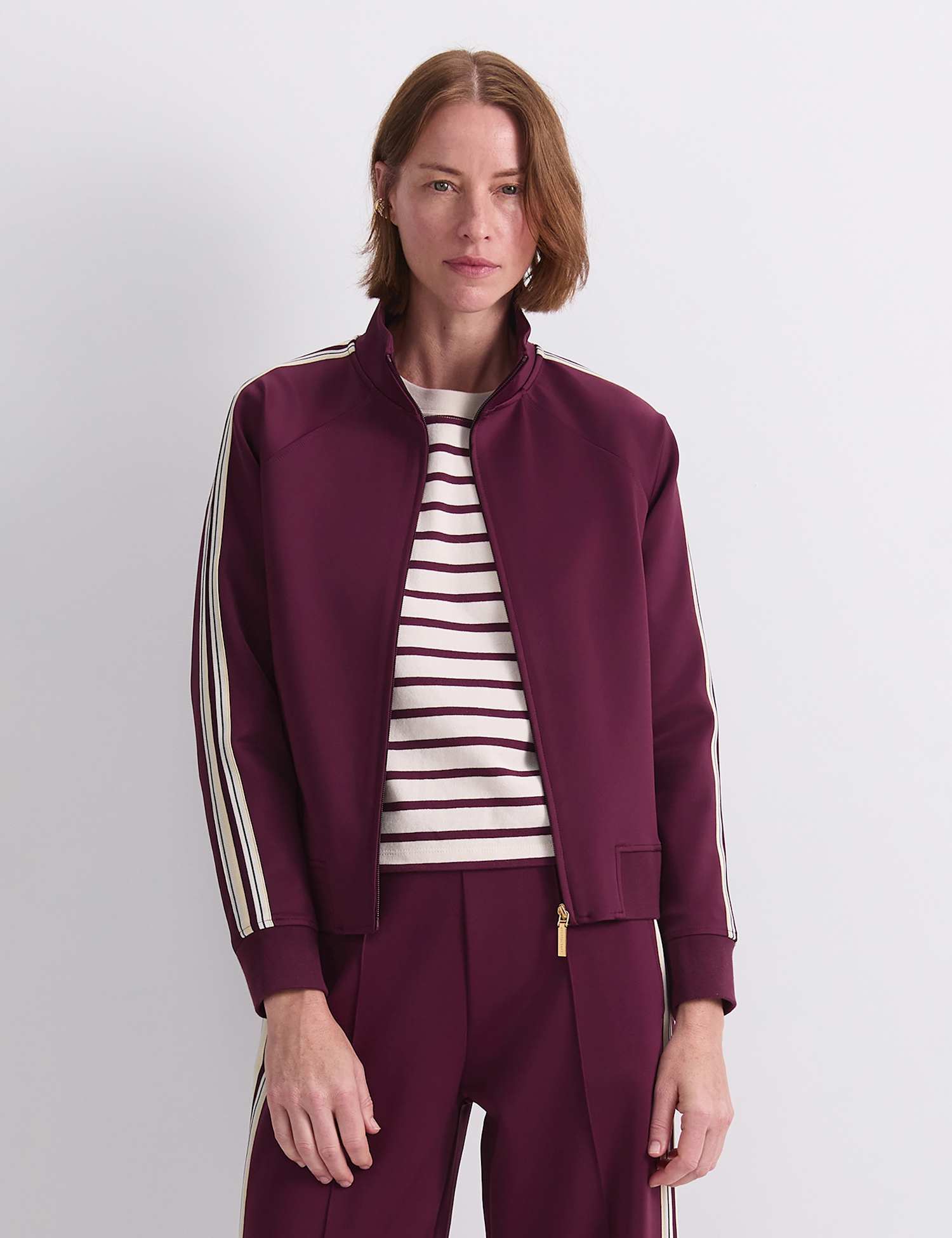 Sportscraft Funnel Neck Lightweight Jacket Purple
