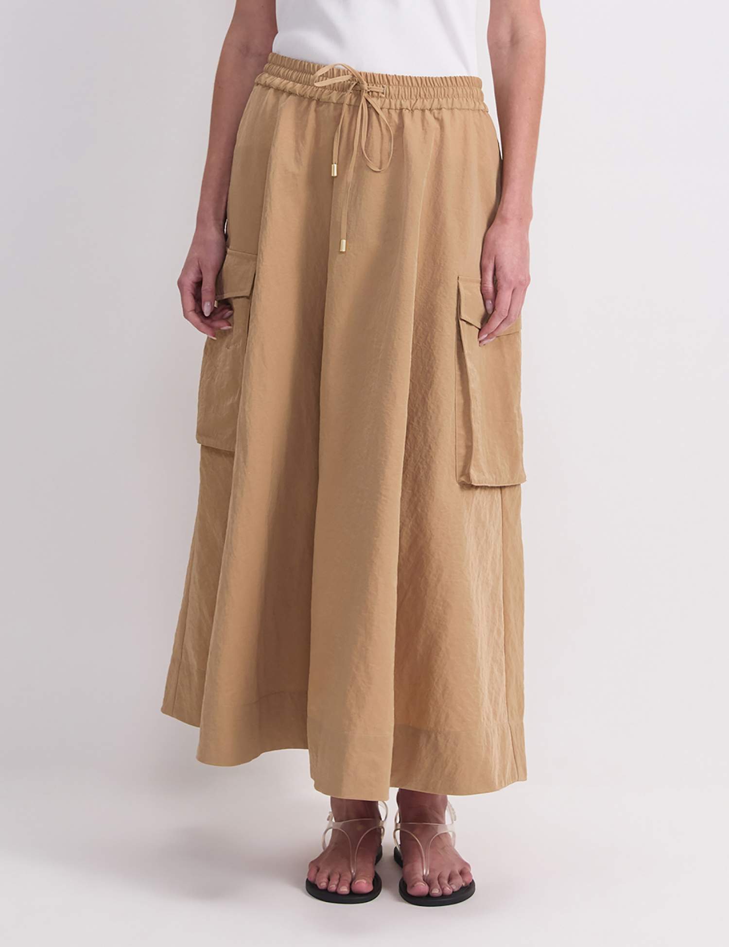 Sportscraft Maxi A-Line Skirt Sand