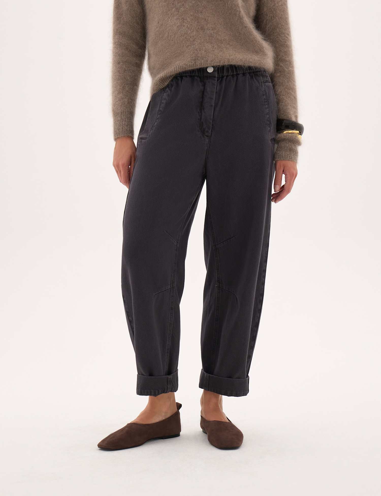 HUSH Supersoft Barrel Leg Jeans Black
