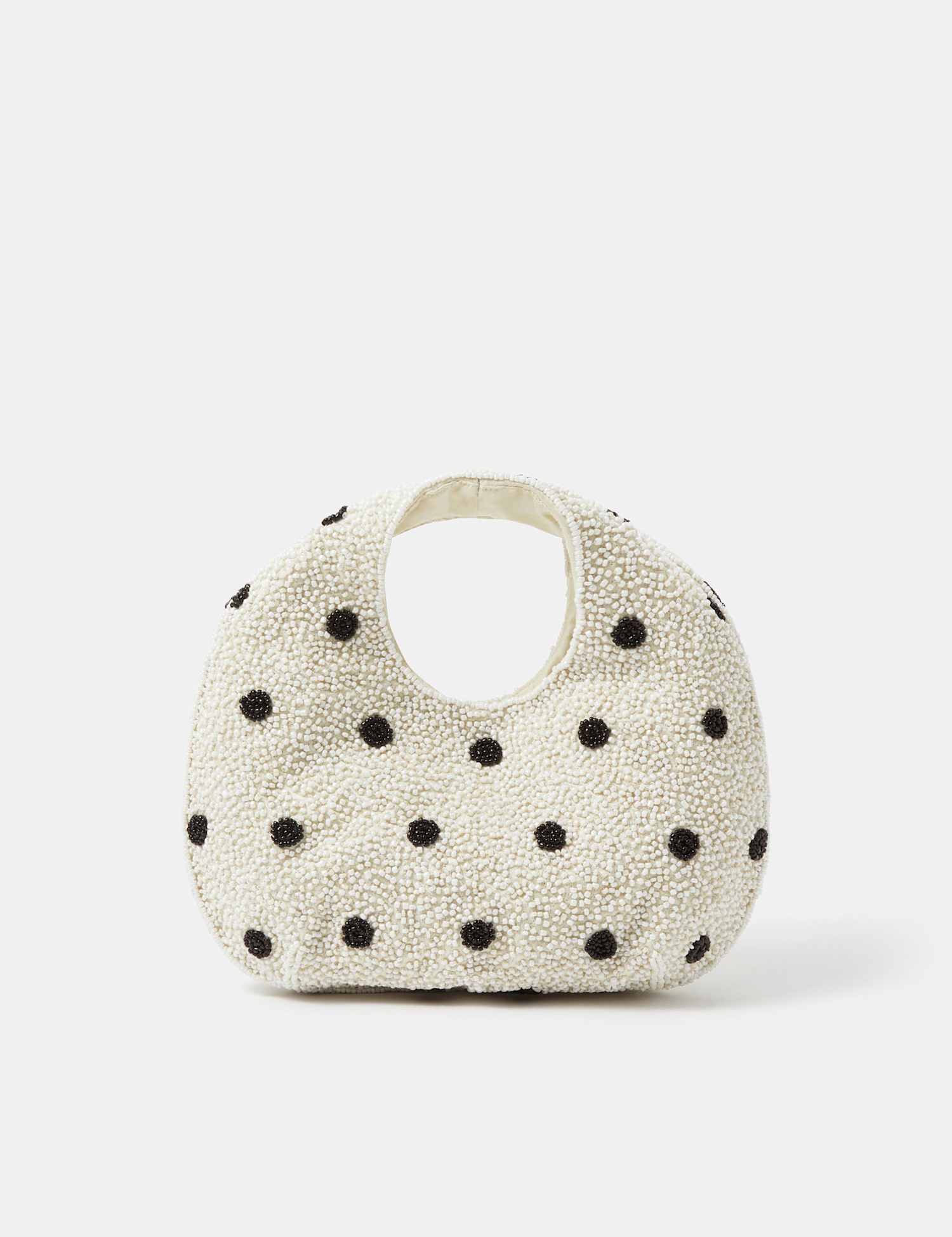 ACCESSORIZE Polka Dot Grab Bag Cream