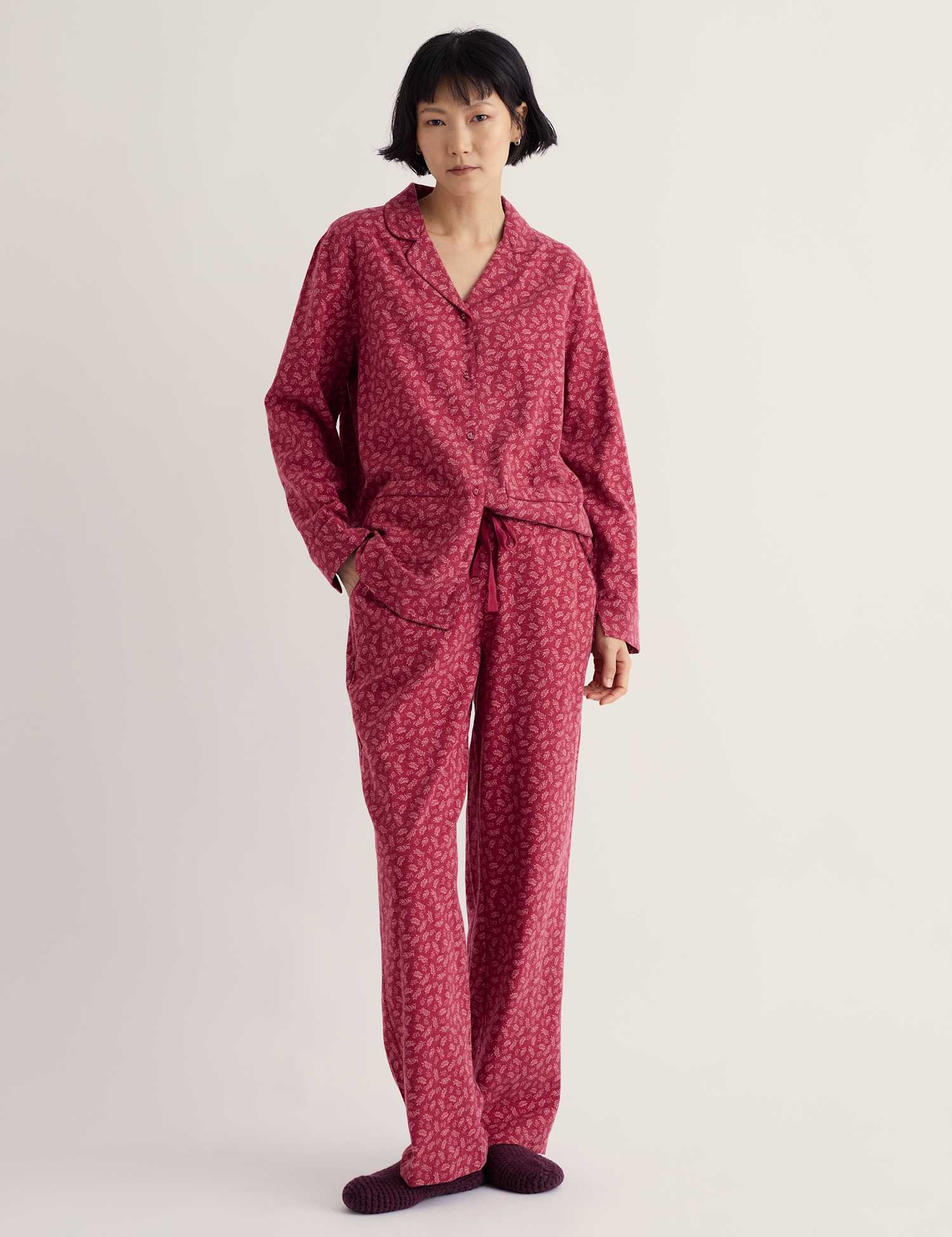 Seasalt Cornwall Pure Cotton Printed Pyjama Set Red Mix