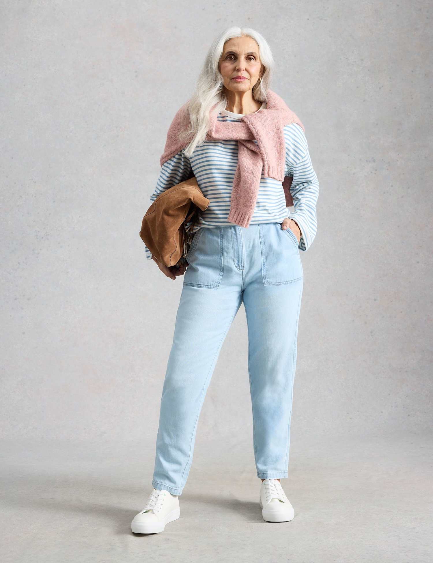 White Stuff Mid Rise Carrot Leg Jeans Denim