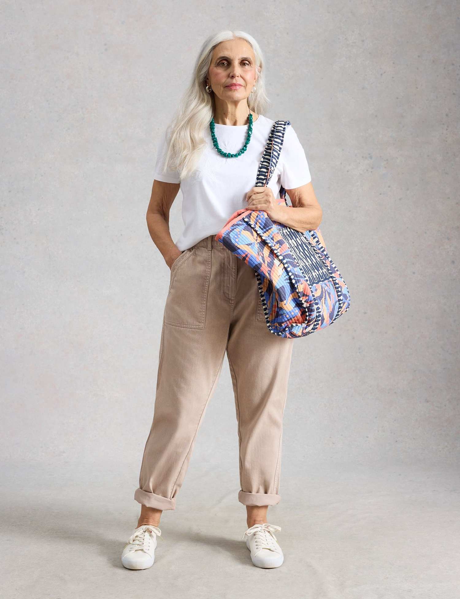White Stuff Mid Rise Carrot Leg Jeans Natural