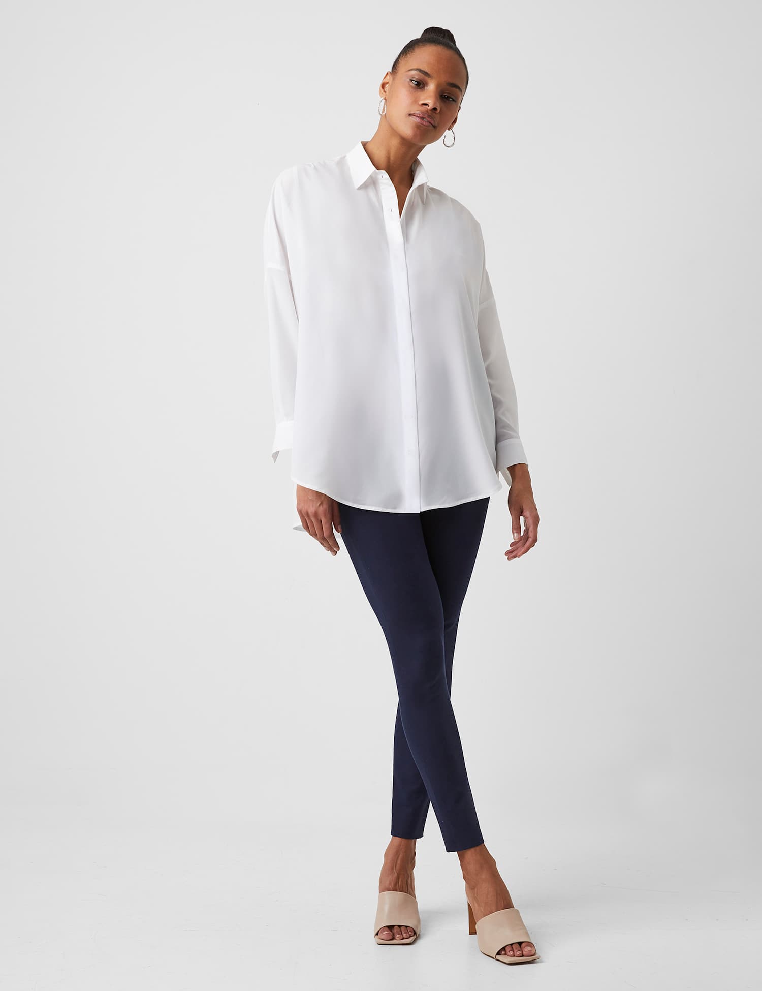 French Connection Crepe Shirt White