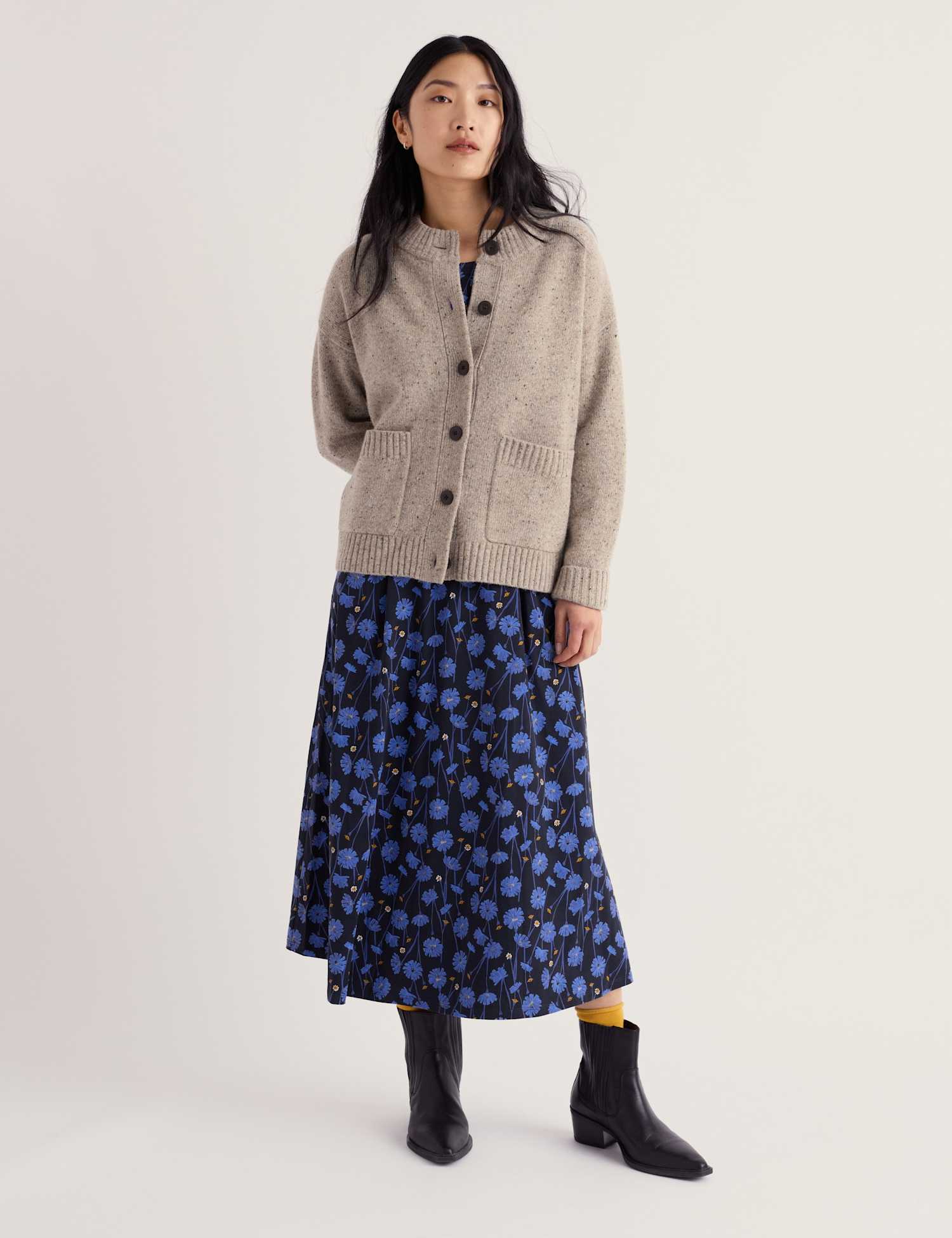 Seasalt Cornwall Lambswool Rich Textured Cardigan Natural