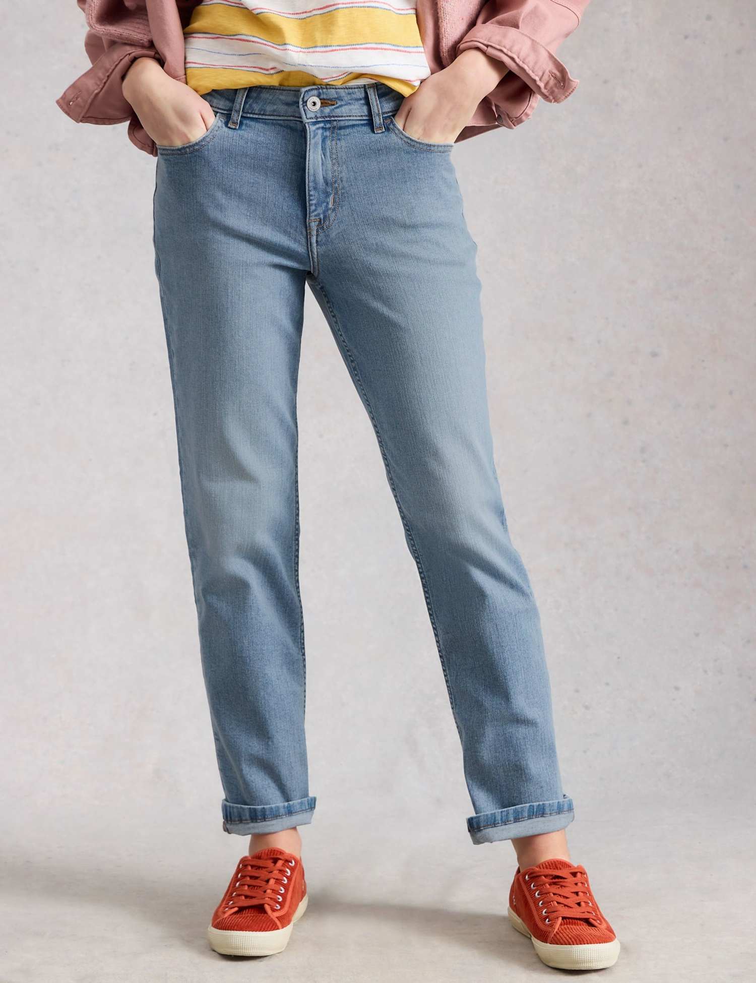 White Stuff Mid Rise Straight Leg Jeans Denim