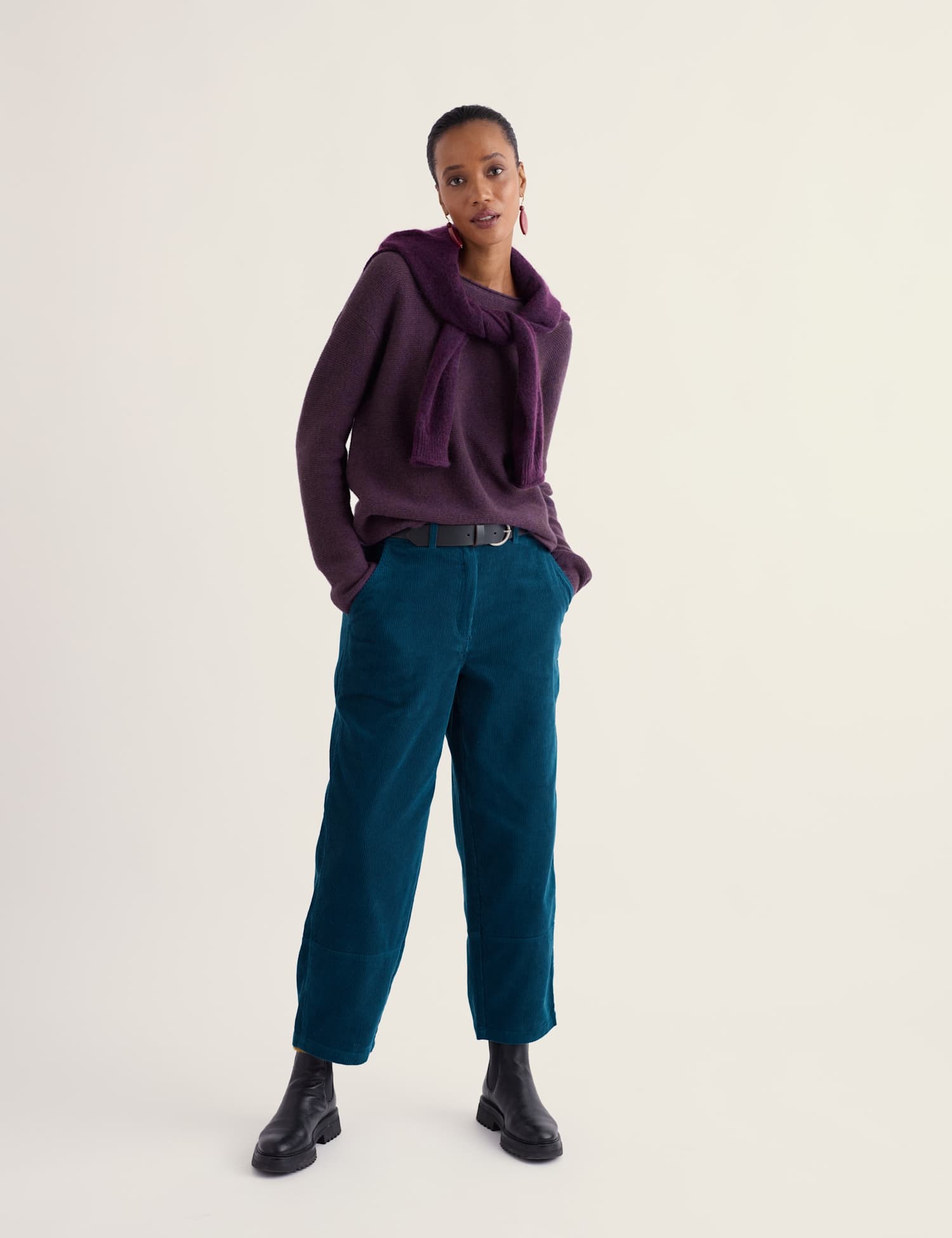 Seasalt Cornwall Merino Wool Rich Jumper Purple