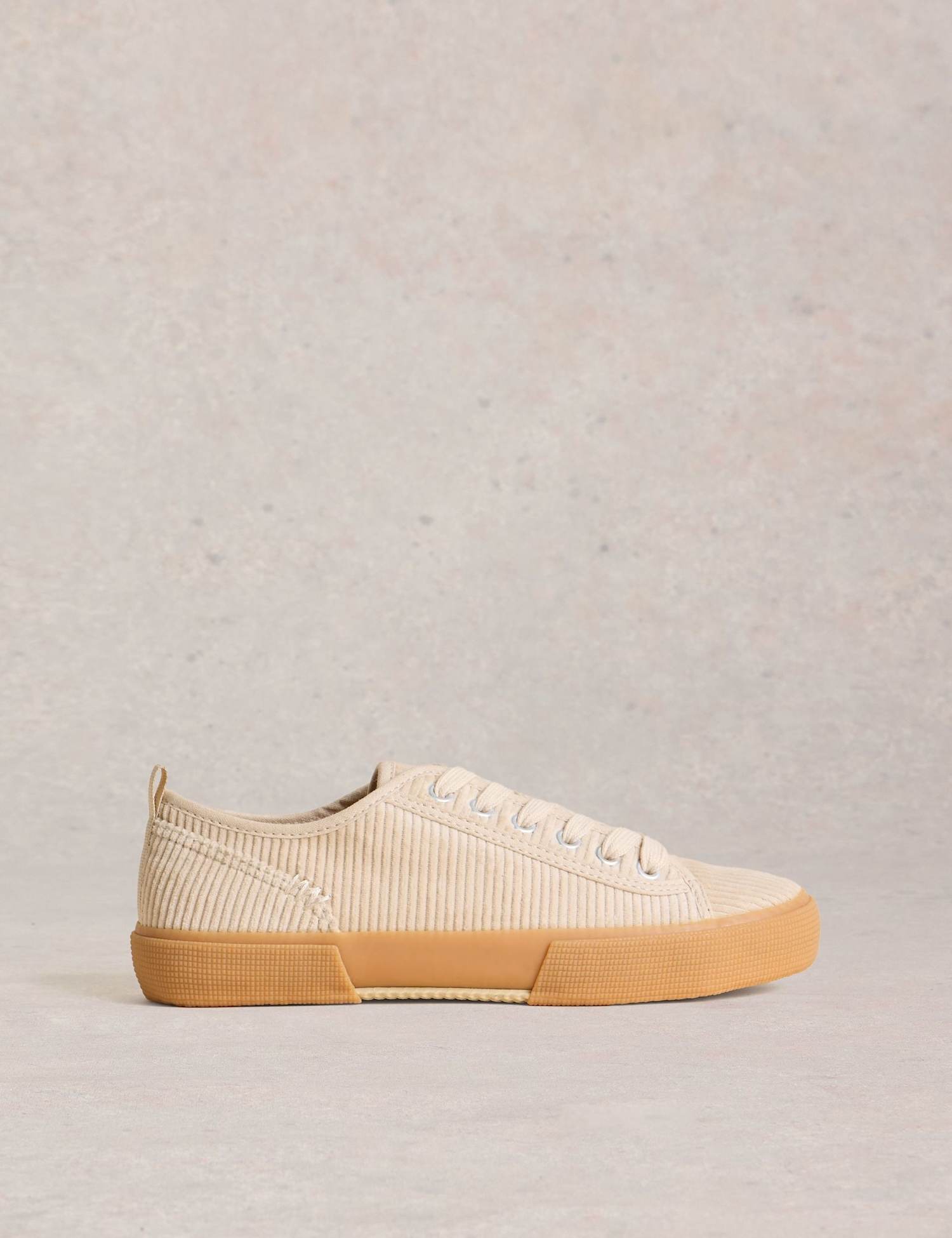 White Stuff Lace Up Chunky Trainers Natural
