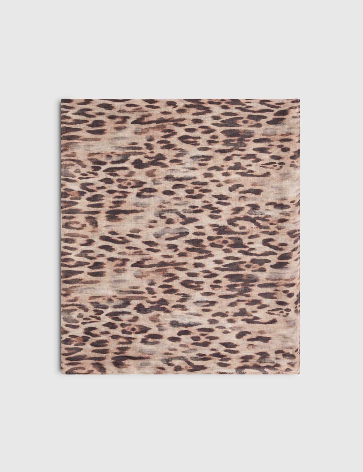 River Island Woven Leopard Print Large Scarf Beige Mix