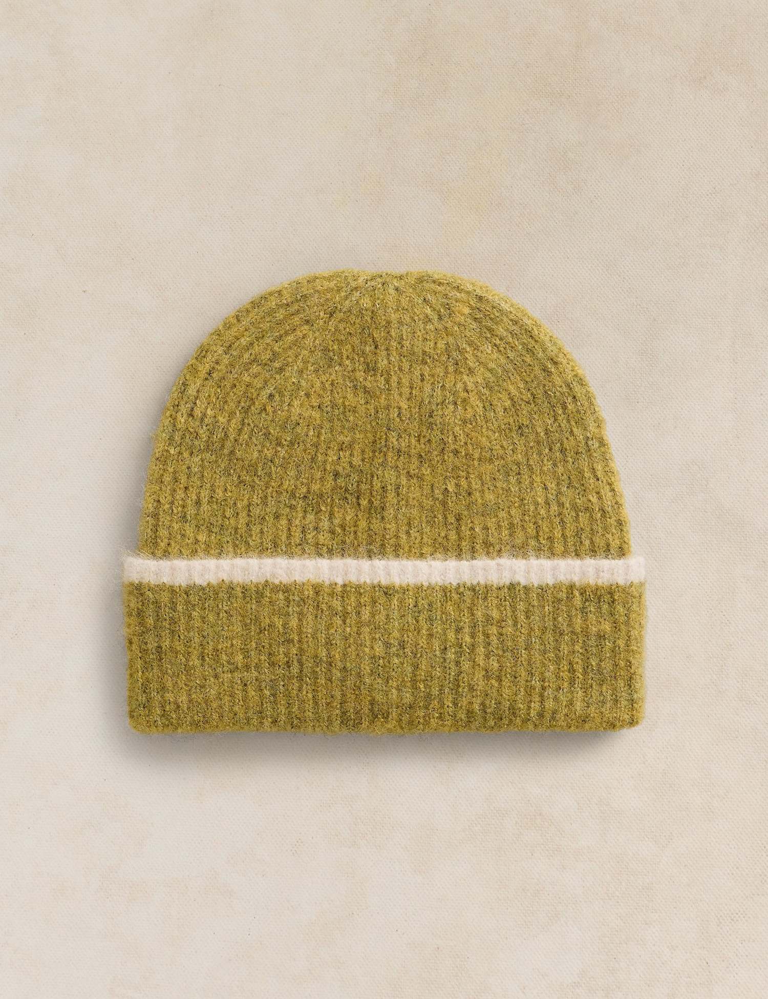 White Stuff Emma Colour Block Beanie Hat Medium Green