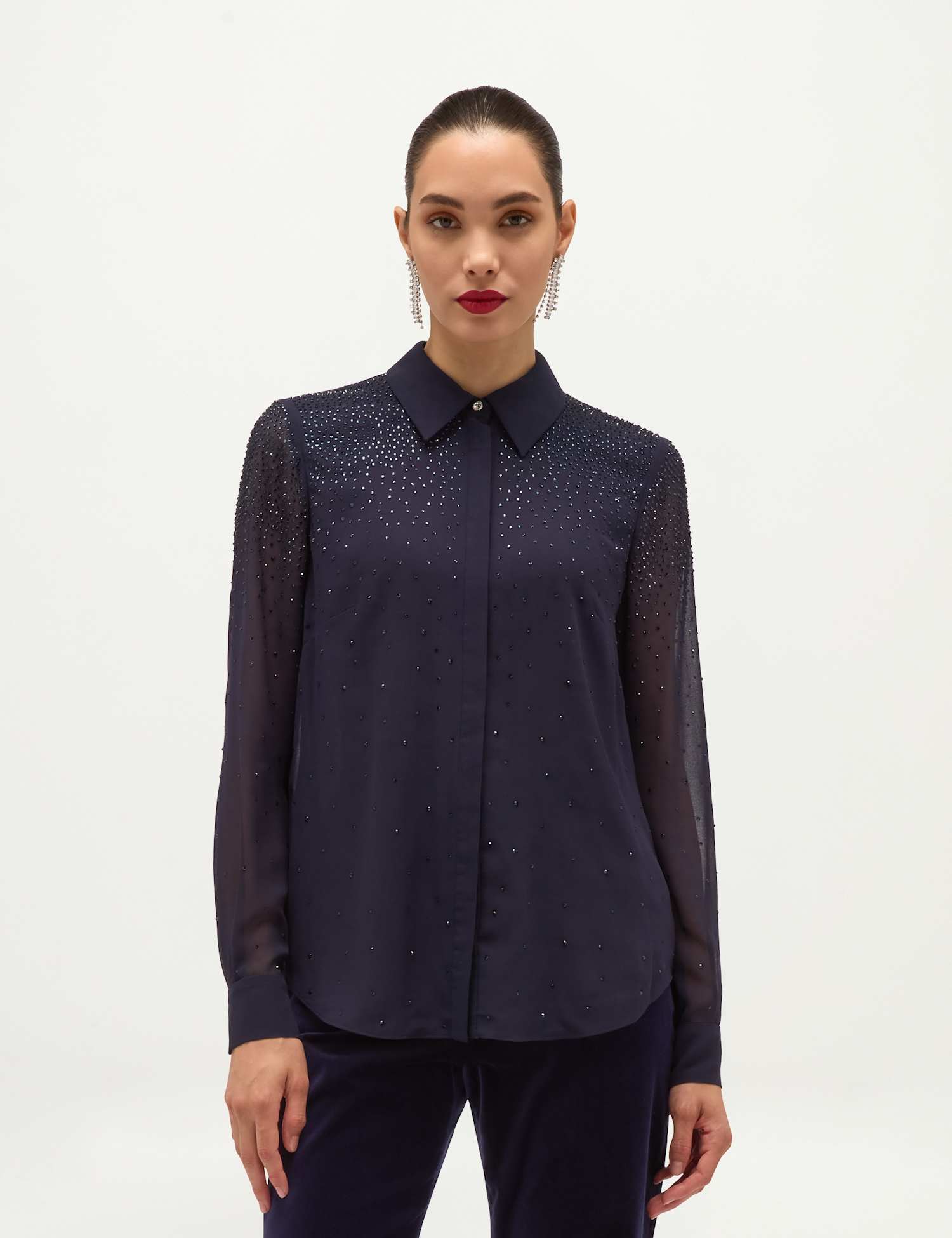 HOBBS Shona Hot Fix Shirt Dark Navy Mix