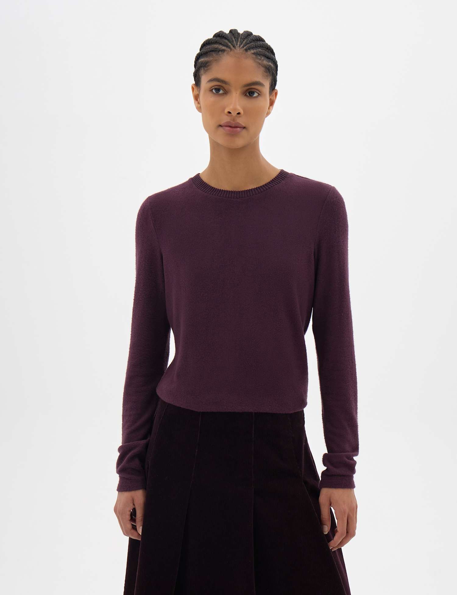 HUSH Supersoft Fitted Top Plum