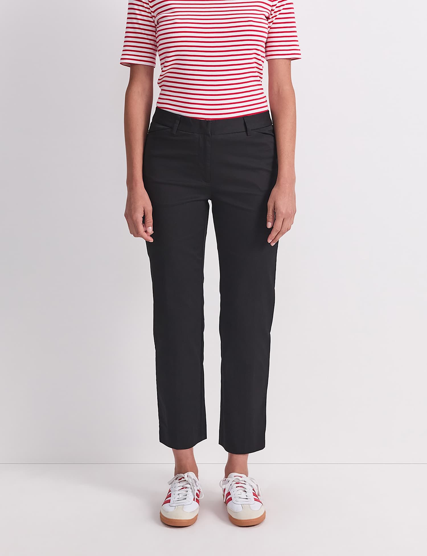 Sportscraft Cotton Rich Straight Leg Ankle Grazer Trousers Black