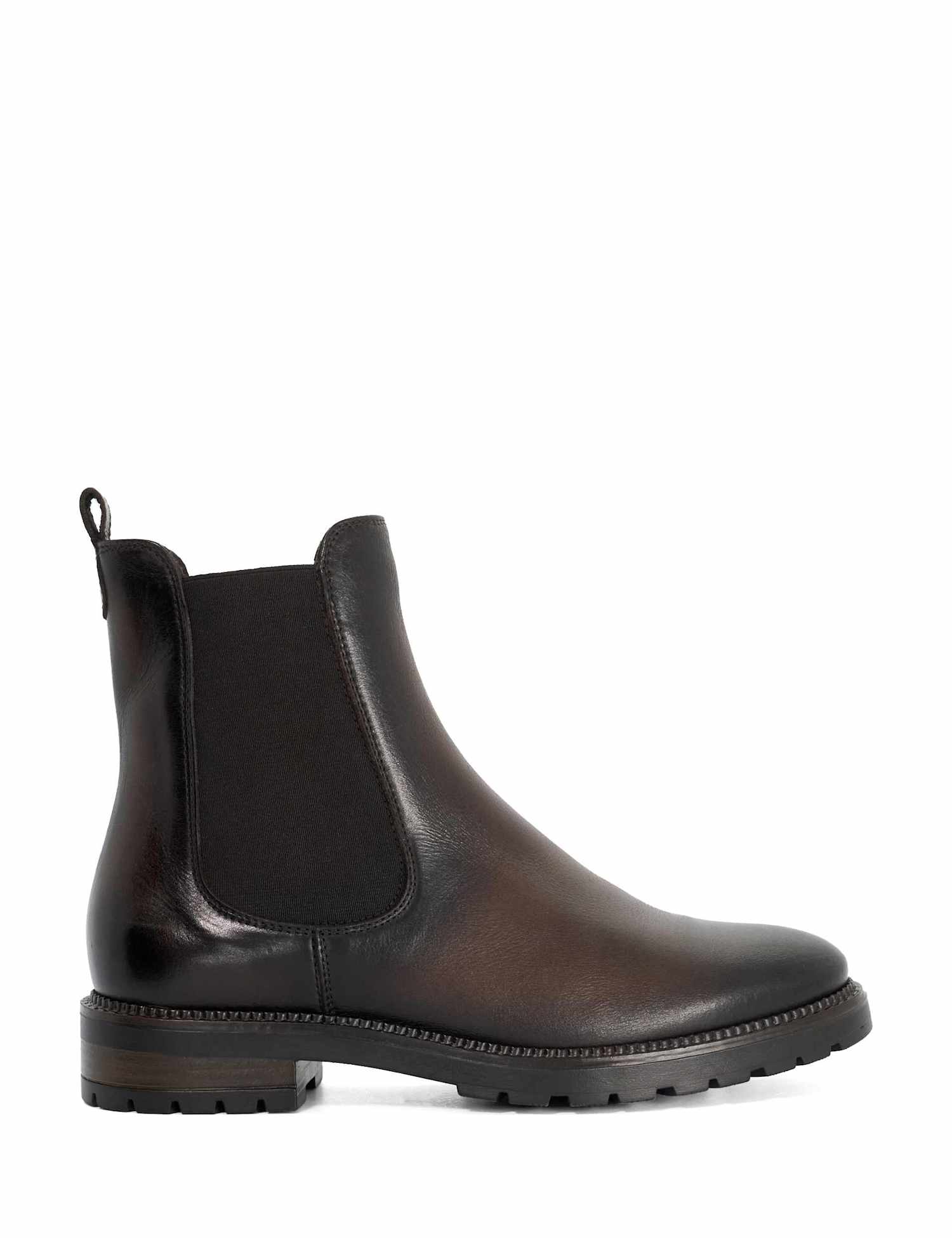 Dune London Leather Chelsea Ankle Boots Brown