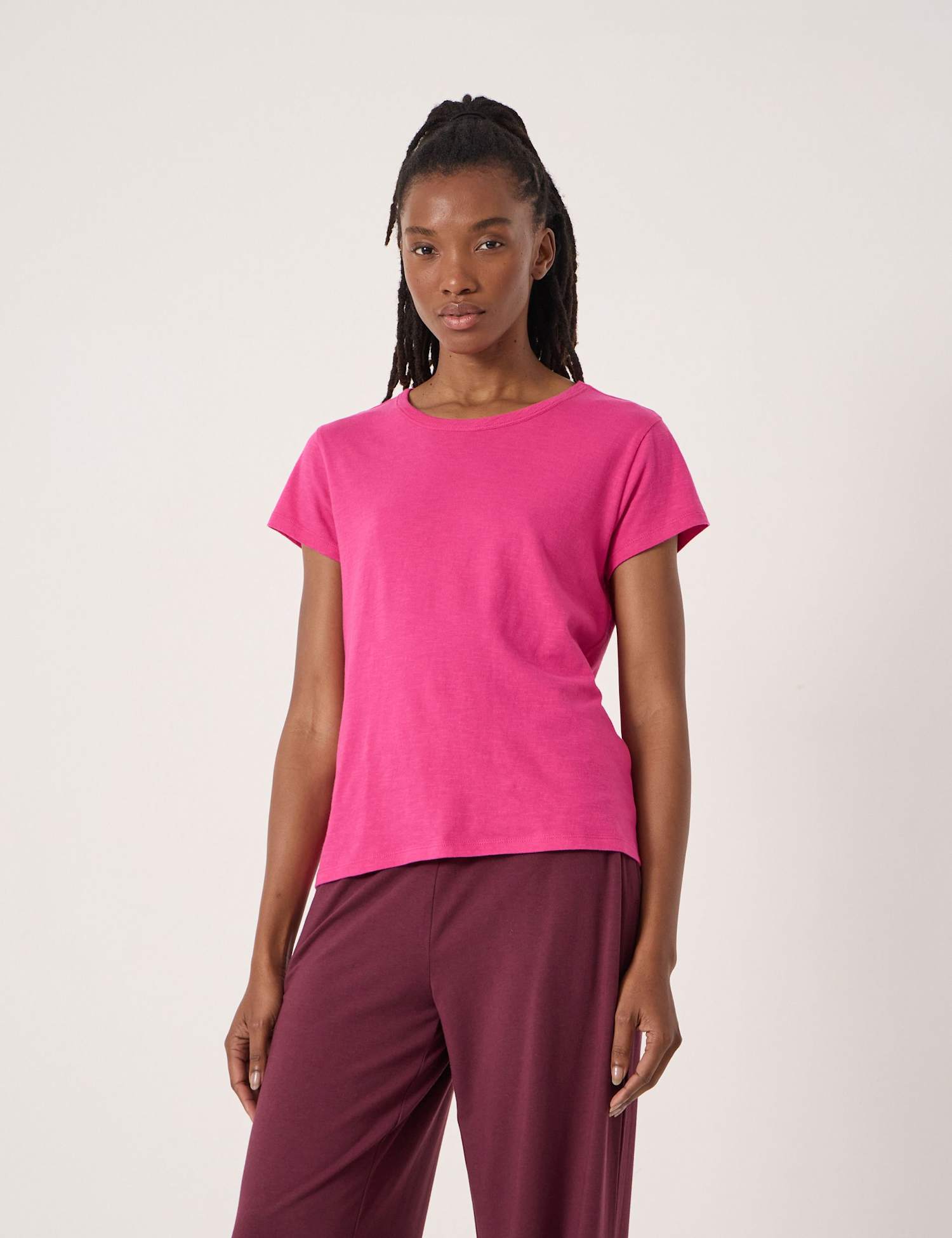 HUSH Pure Cotton T-Shirt Pink Magenta
