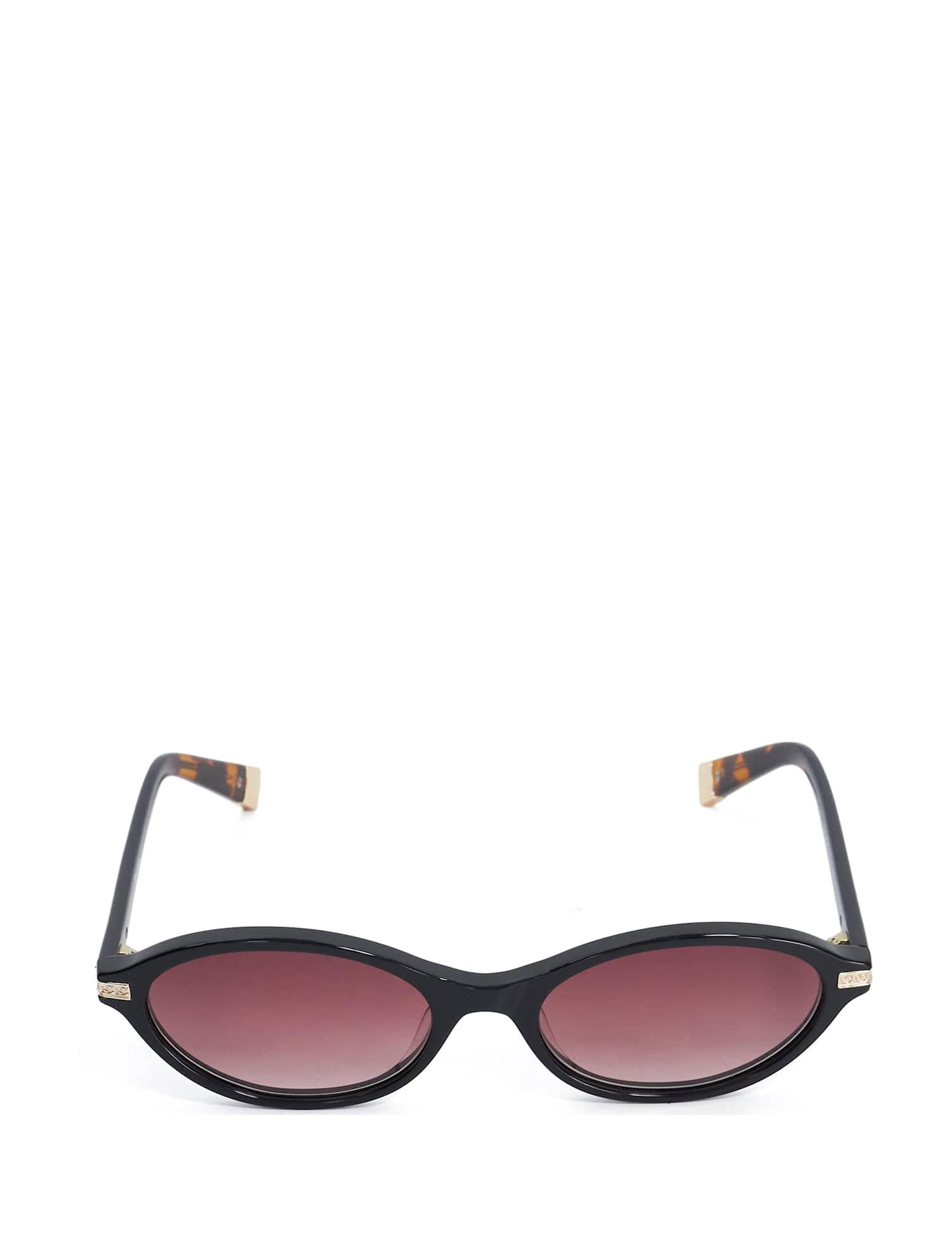 Dune London Acetate Oval Sunglasses Black