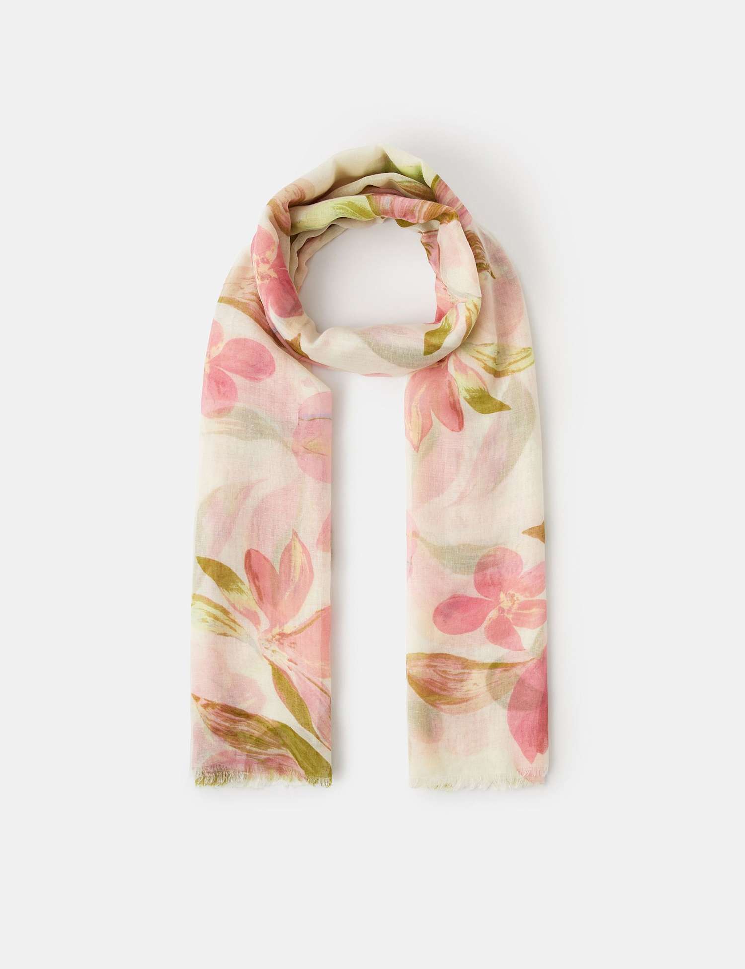 ACCESSORIZE Floral Scarf Cream