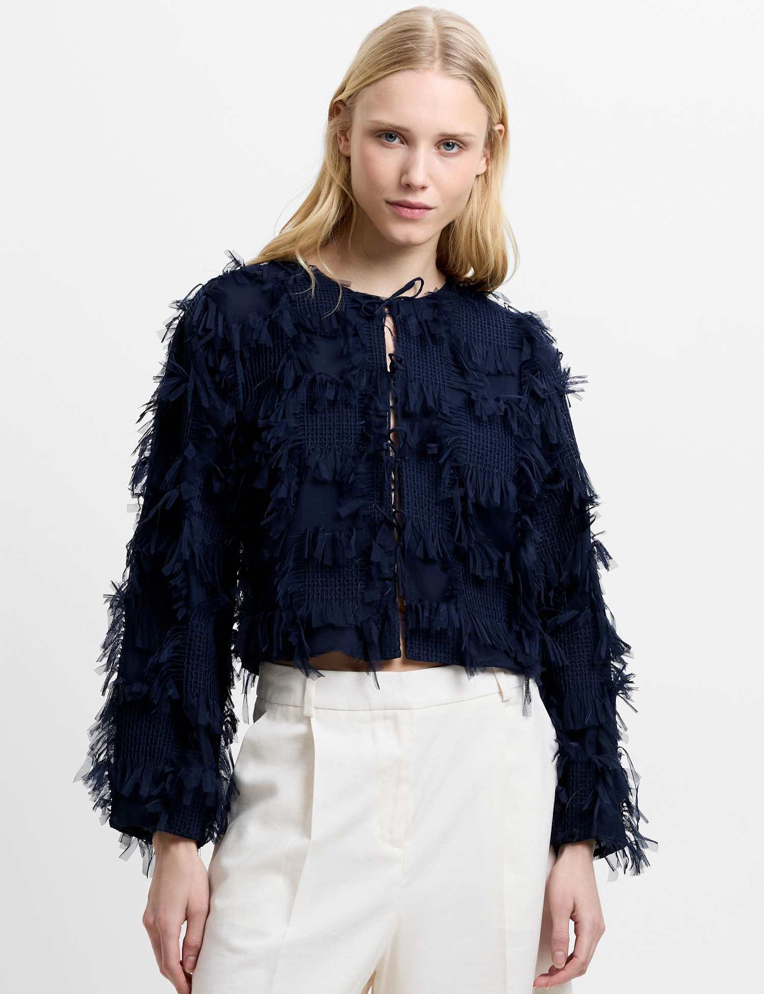 French Connection Textured Lightweight Jacket Navy