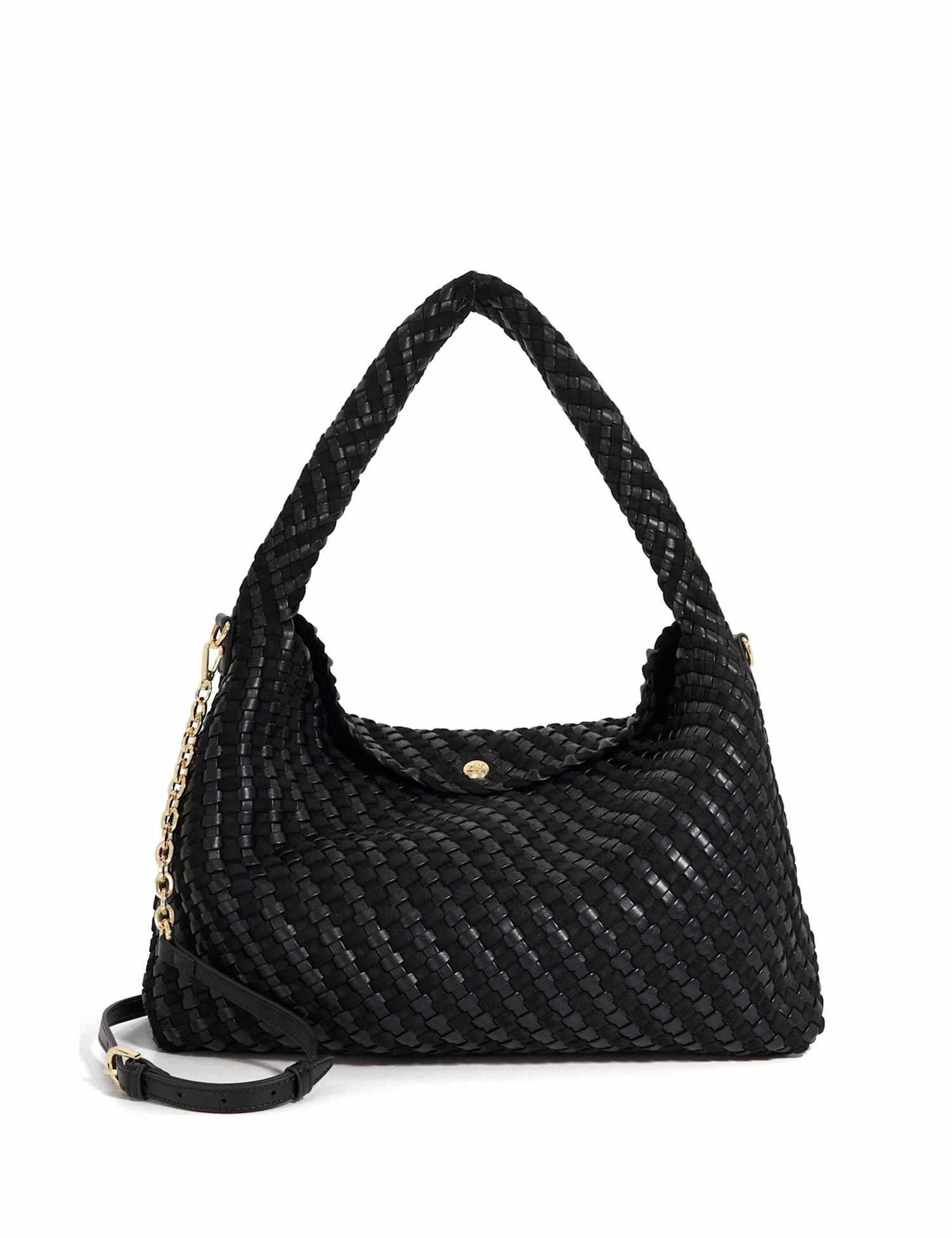 Dune London Woven Shoulder Bag Black