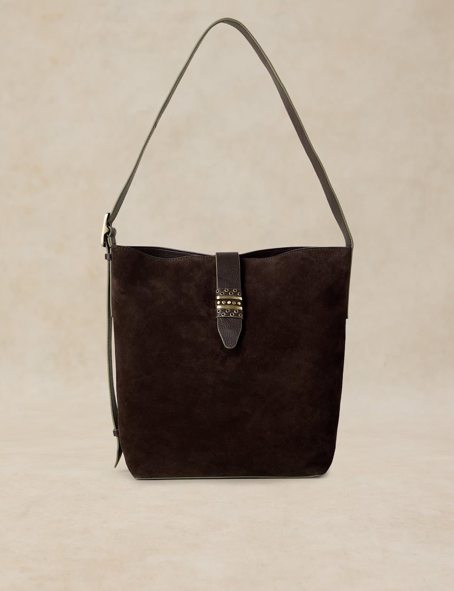 White Stuff Leather Bucket Bag Brown