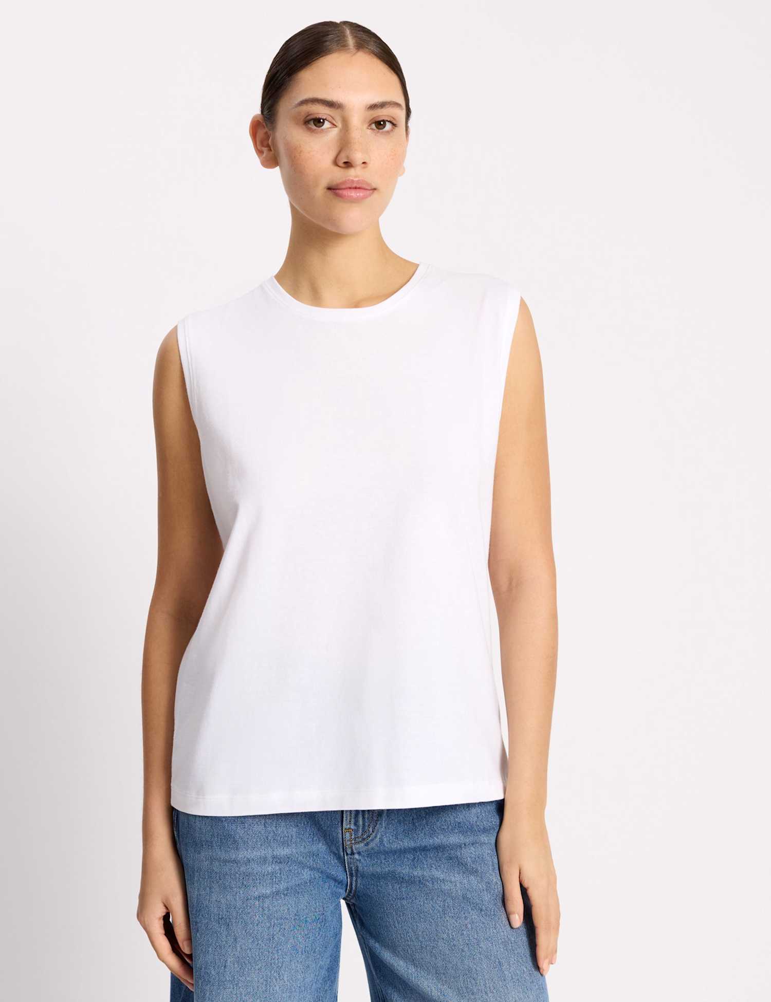 Albaray Pure Cotton Tank Top White