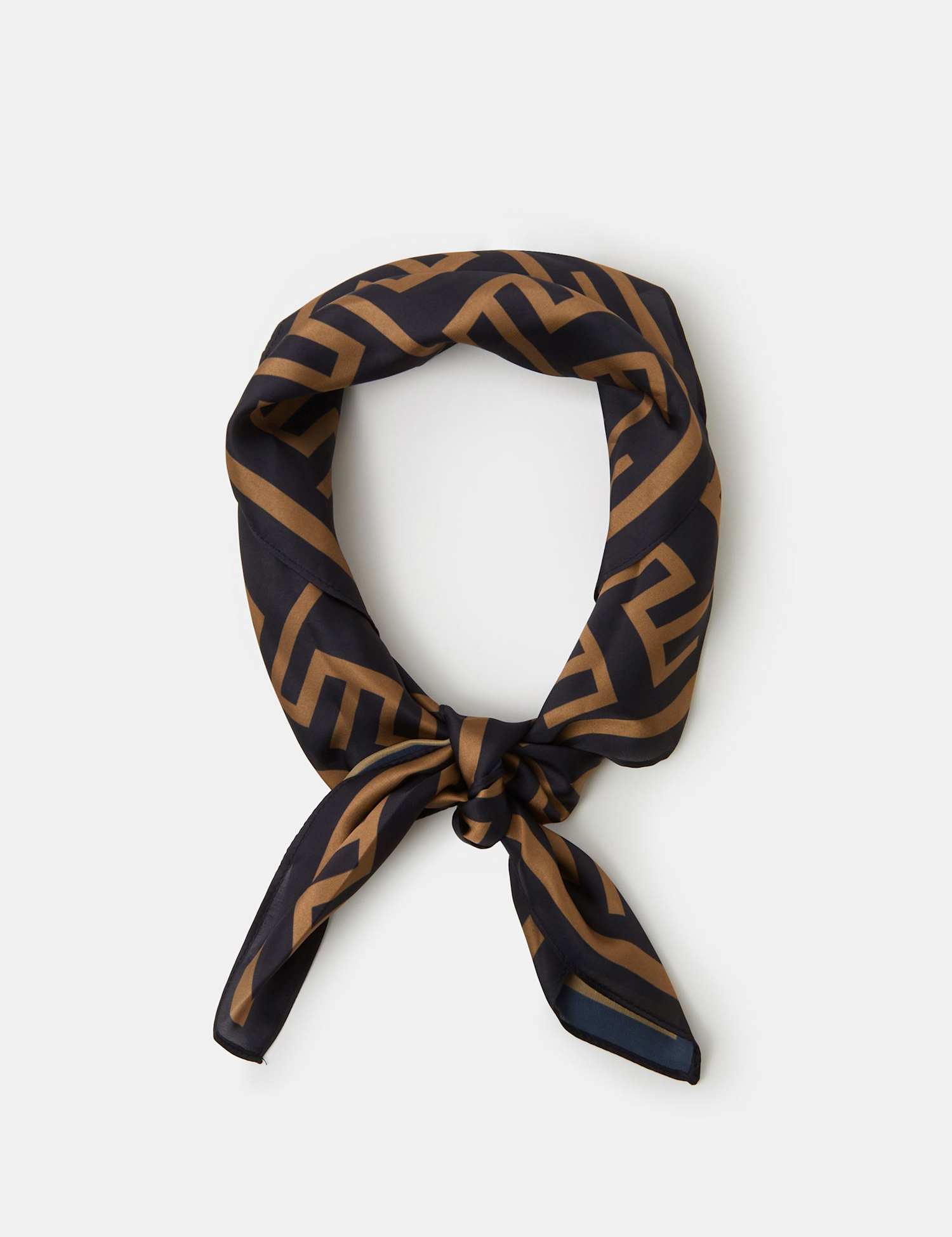 ACCESSORIZE Printed Square Scarf Black Mix