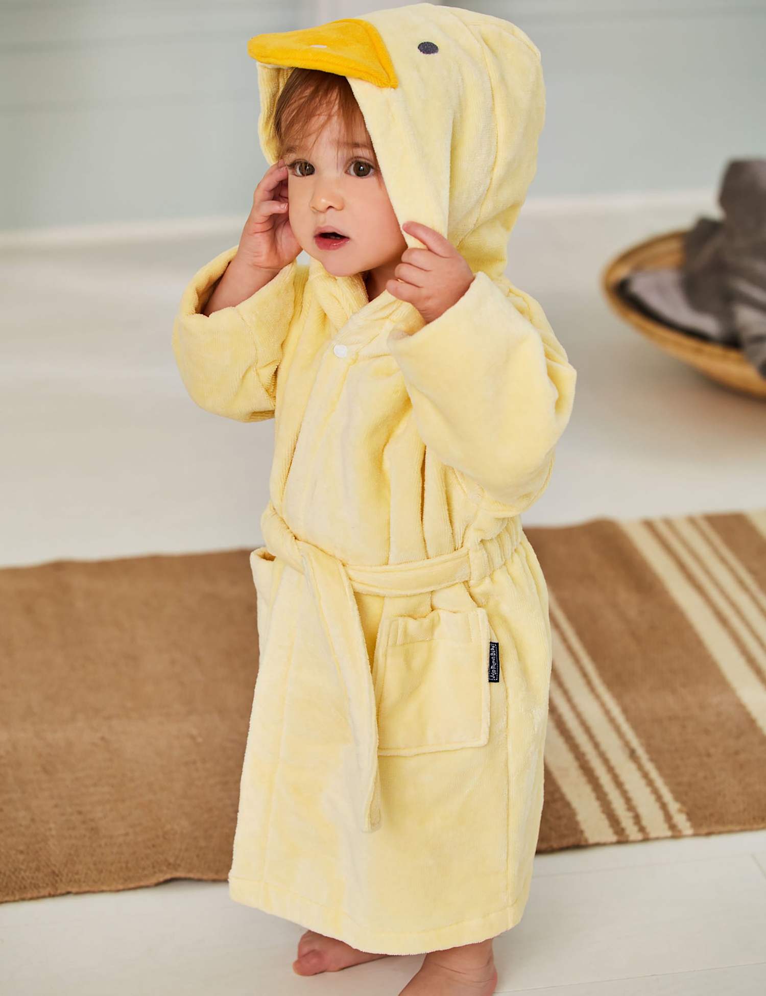 JoJo Maman B�b� Pure Cotton Towelling Robe (6 Mths-7 Yrs) Yellow