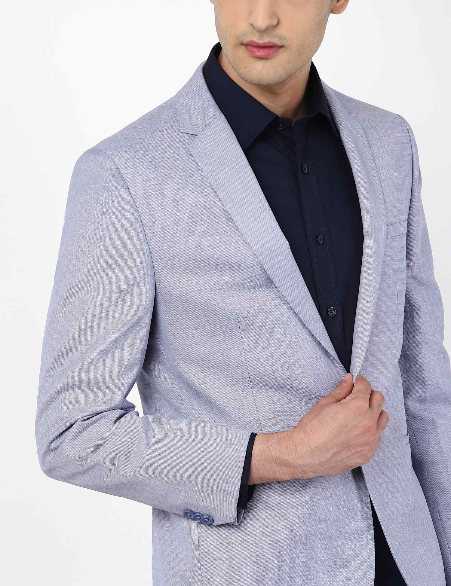 Limited Edition PV Linen Textured Suit Light Blue