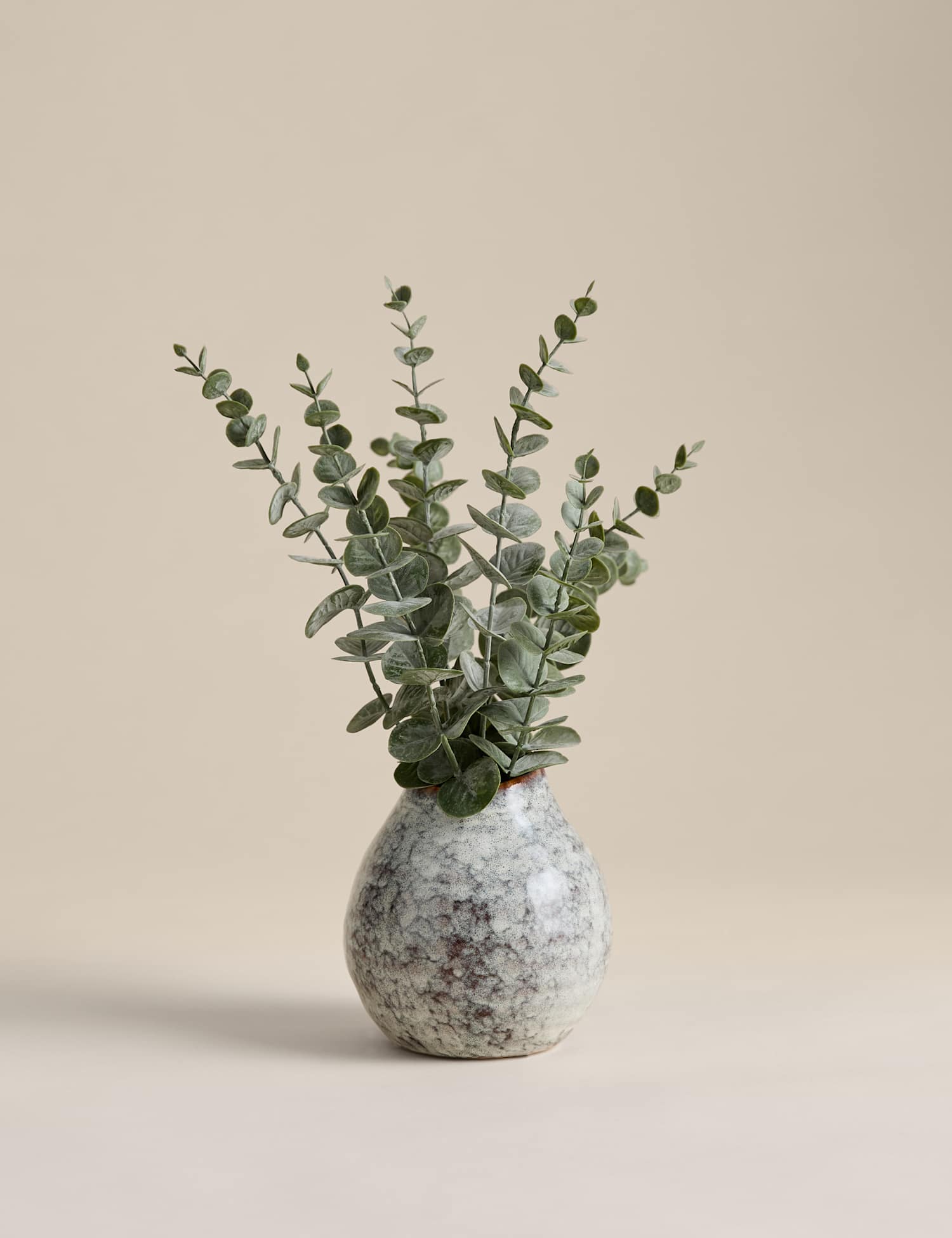 M&S Artificial Eucalyptus Arrangement in Ceramic Pot Green